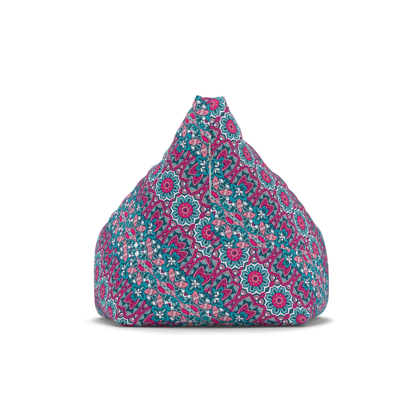Mandala Bean Bag Chair Cover - Premium Polyester, Secure Zipper, 2 Sizes, Bohemian Design
