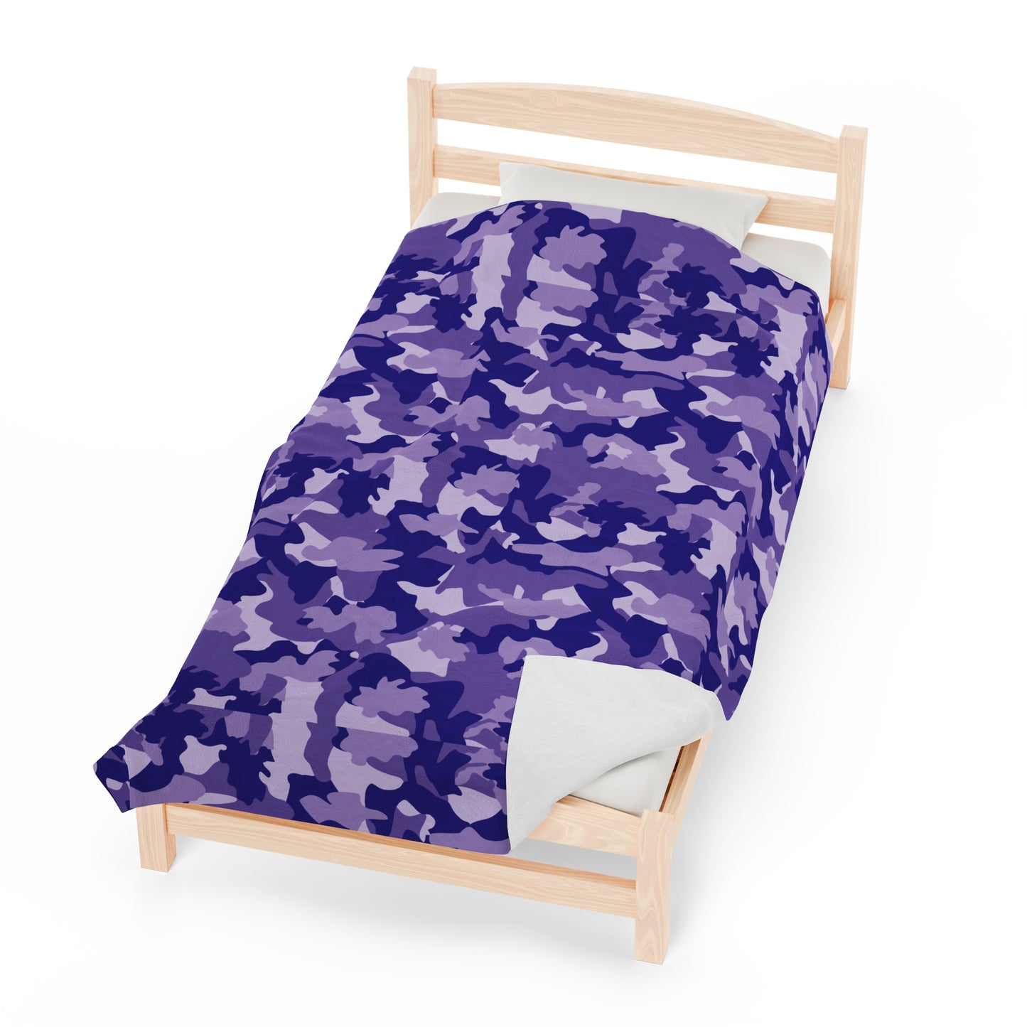 Camouflage Velveteen Plush Blanket | Soft, Rugged, Luxurious and Comforting | Available in Multiple Sizes