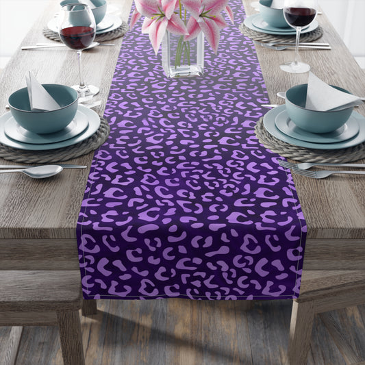 Leopard Print Table Runner - Bold Exotic Elegance, Cotton Twill or Polyester - Perfect for Safari & Glamorous Home Decor