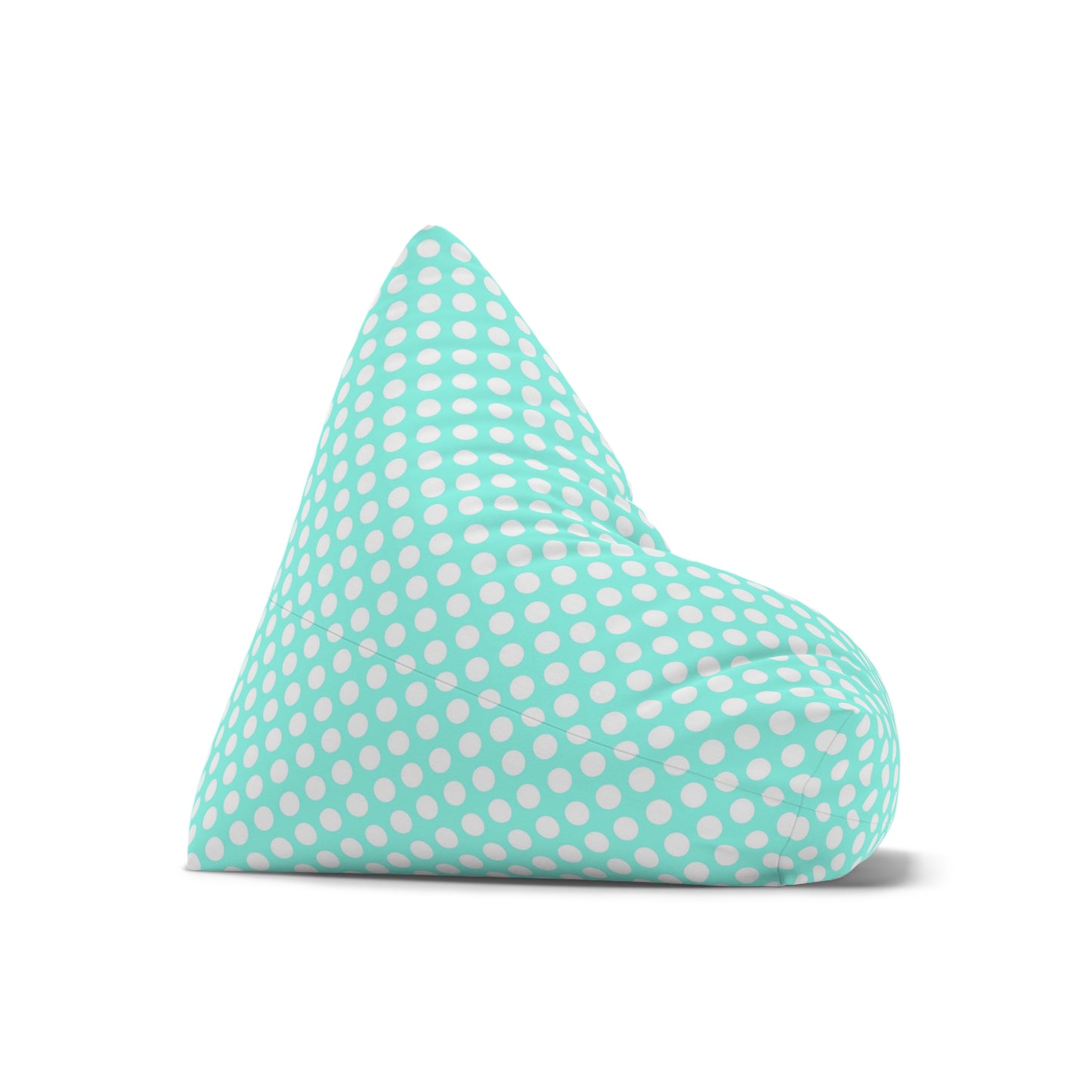 Pastel Polka Dot Bean Bag Chair Cover - Soft Polyester Slipcover with Secure Zip - Fits Various Sizes