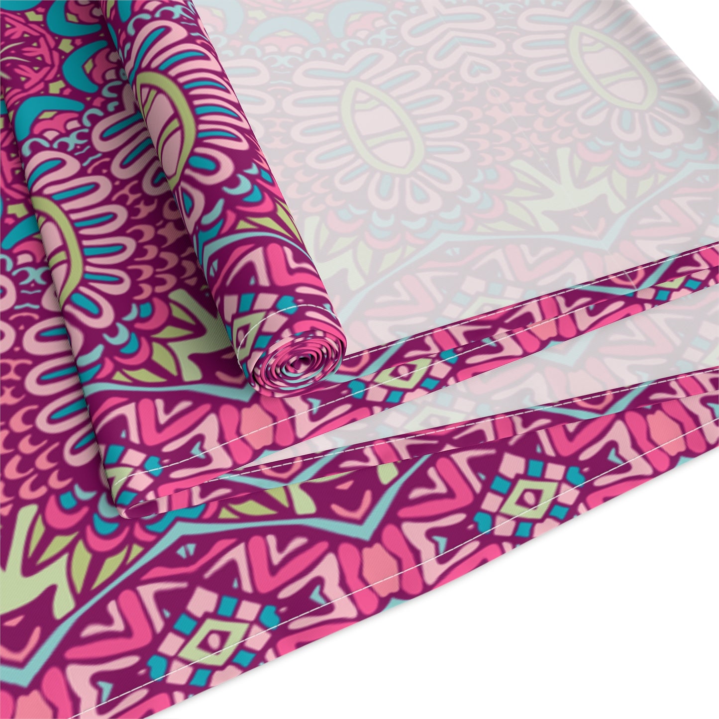 Mandala Print Table Runner - Intricate Patterns, Cotton Twill or Polyester - Ideal for Decorative Home Accents
