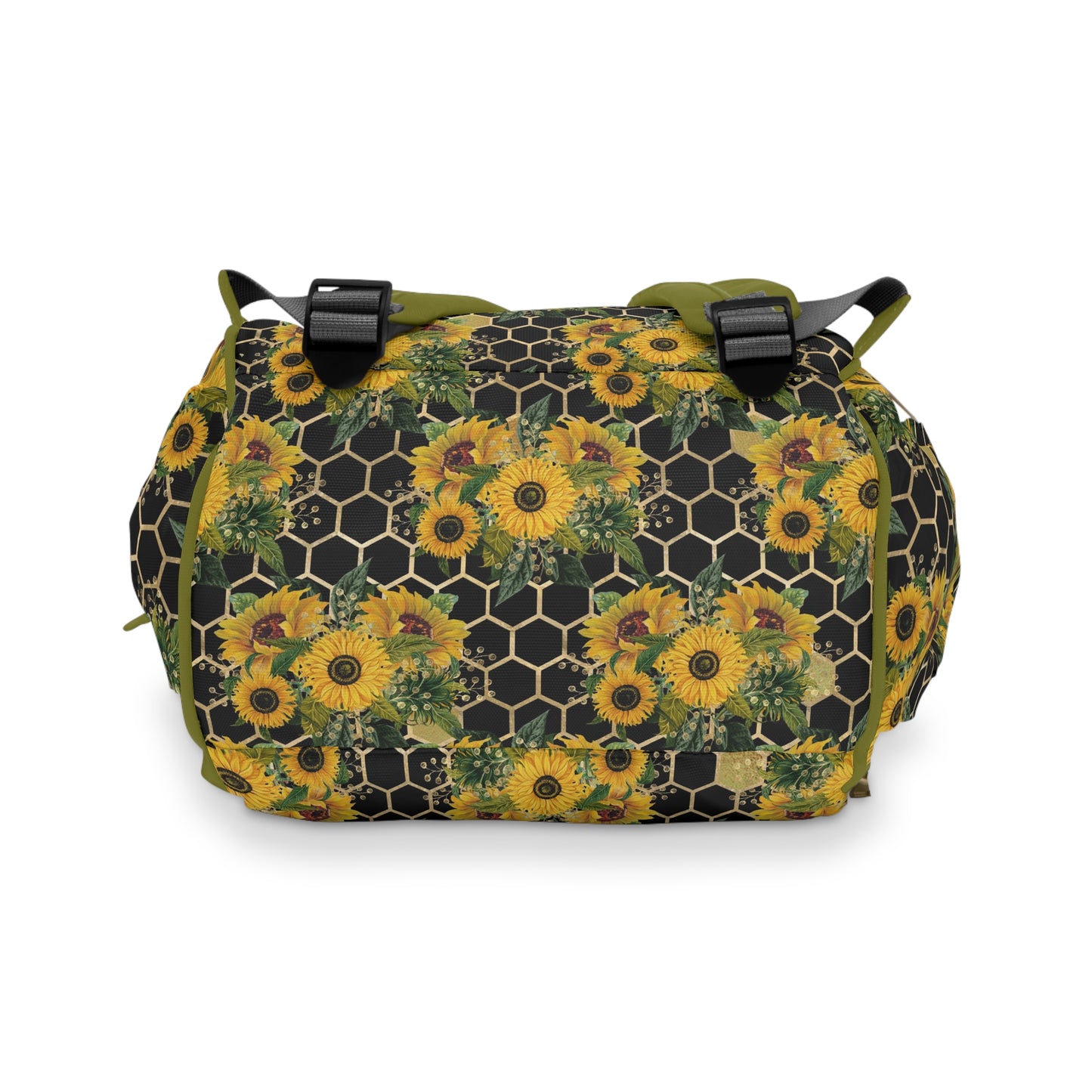 Sunflower Diaper Backpack - Bright & Multifunctional Baby Bag with Sunflower Design, Perfect for Nature-Loving Parents