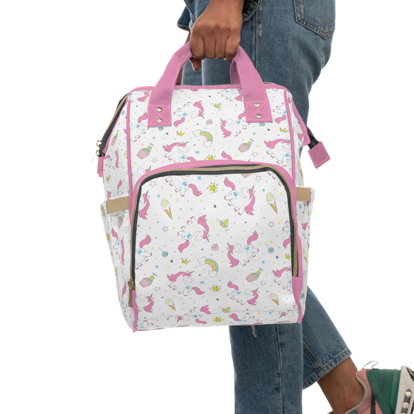Multifunctional Unicorn Diaper Backpack - Magical Storage Solution for Busy Parents