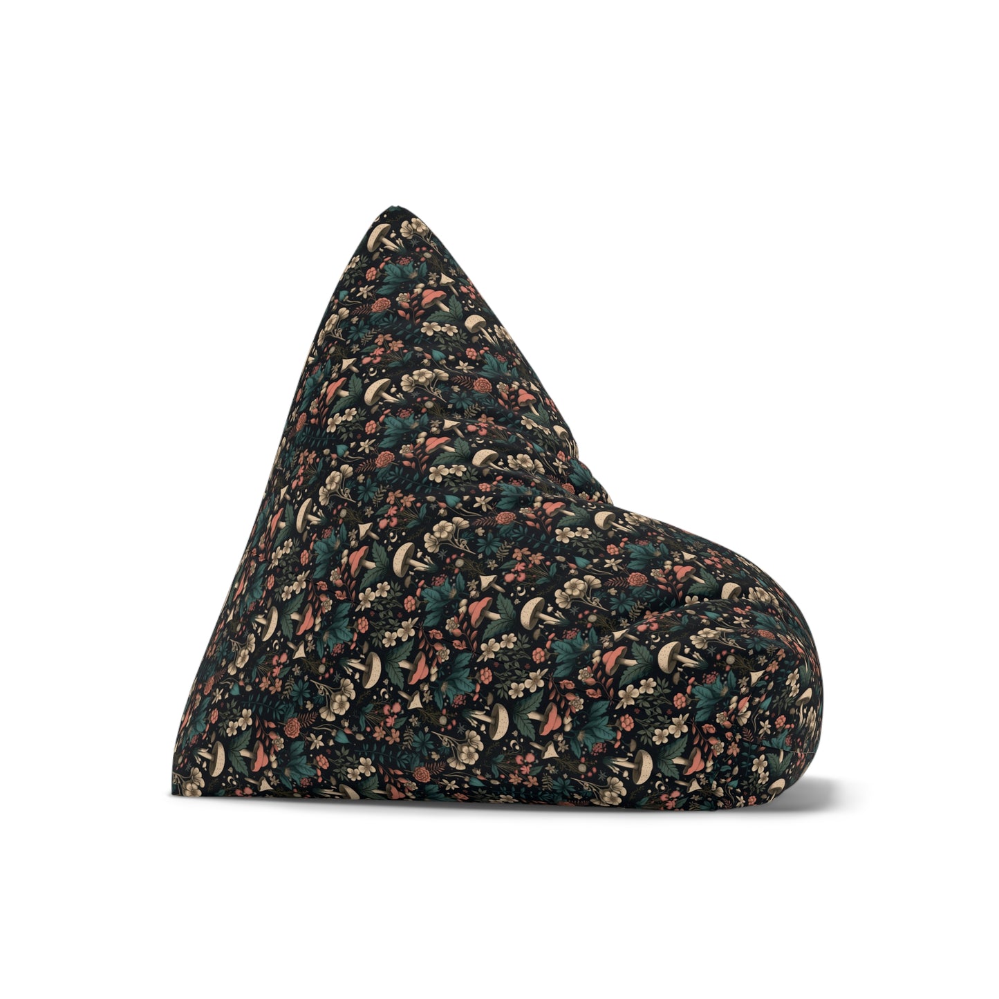 Mushroom Bean Bag Chair Cover - Durable Polyester, Locking Zipper, 2 Sizes