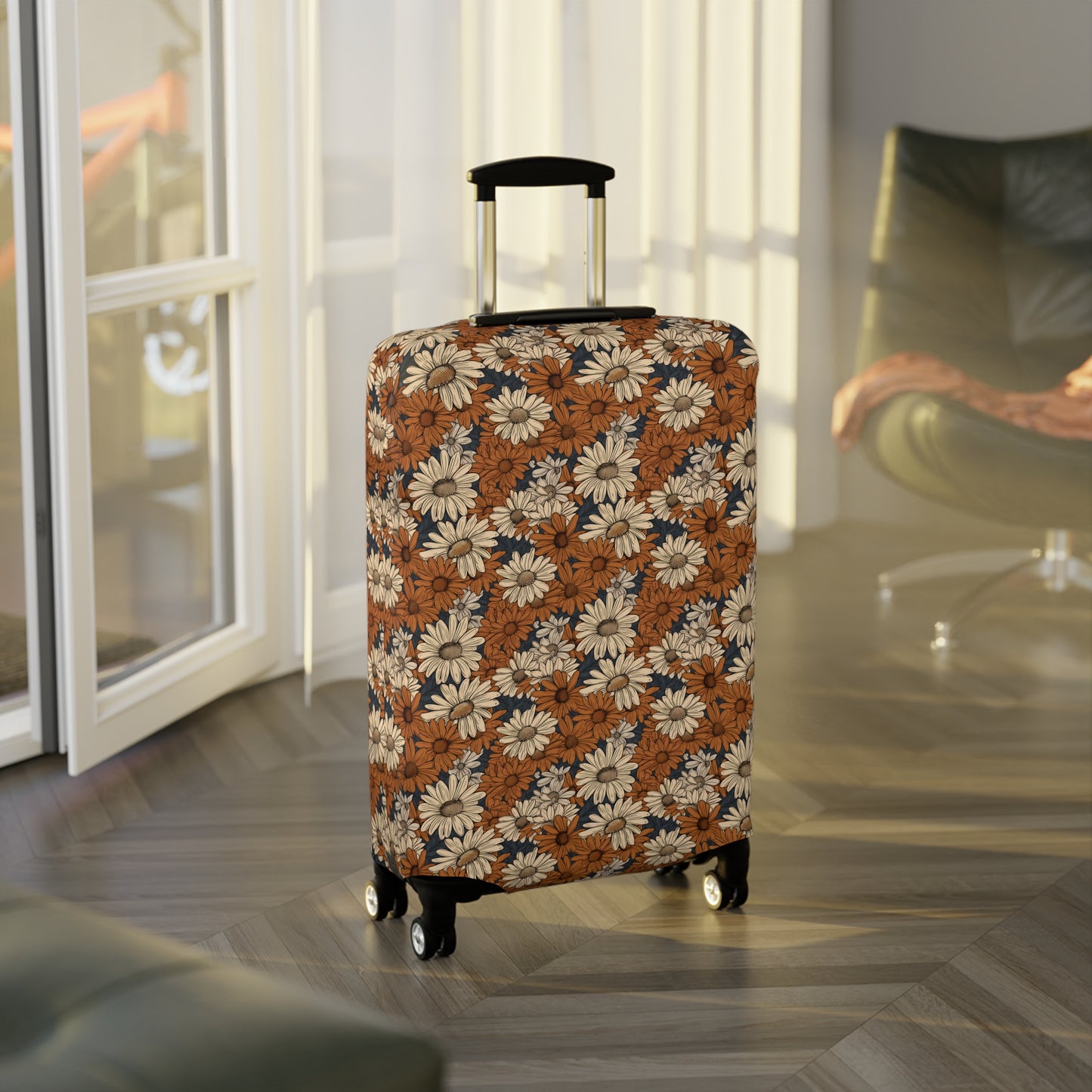 Daisy Luggage Cover - Daisy Floral Suitcase Protector