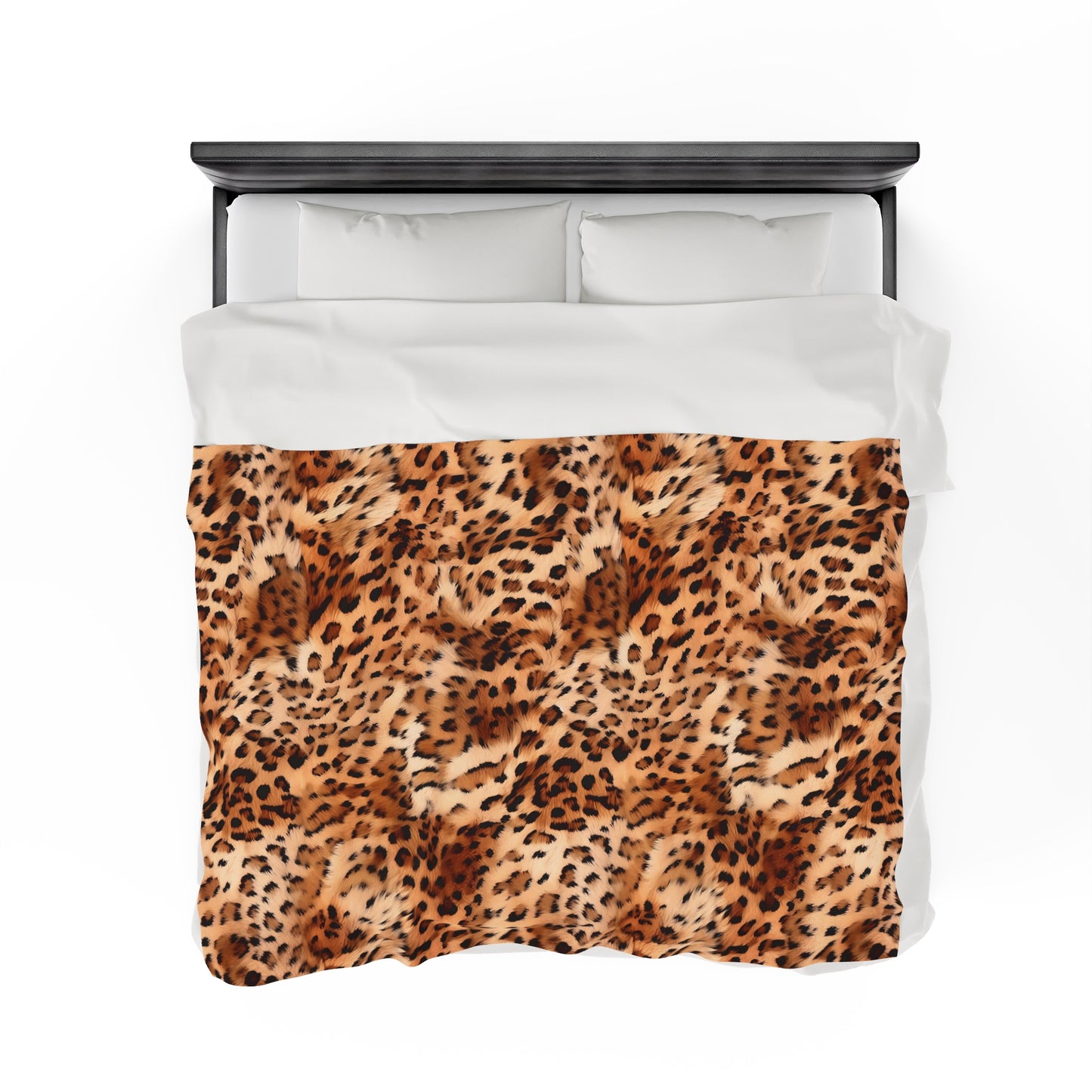 Leopard Velveteen Plush Blanket | Soft, Exotic, Luxurious and Comforting | Available in Multiple Sizes