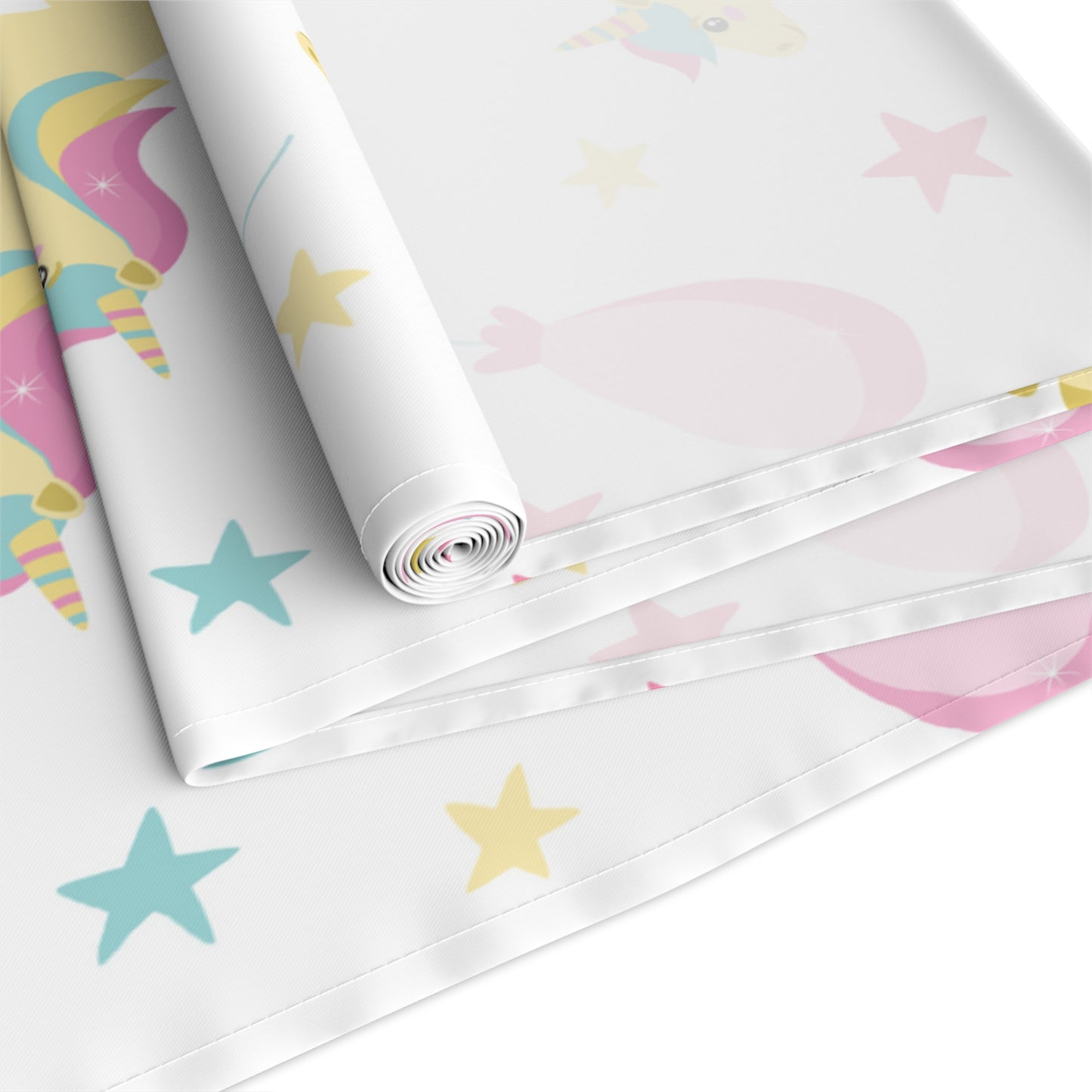 Unicorn Print Table Runner - Magical Elegance, Cotton Twill or Polyester - Perfect for Whimsical & Fantasy Home Decor