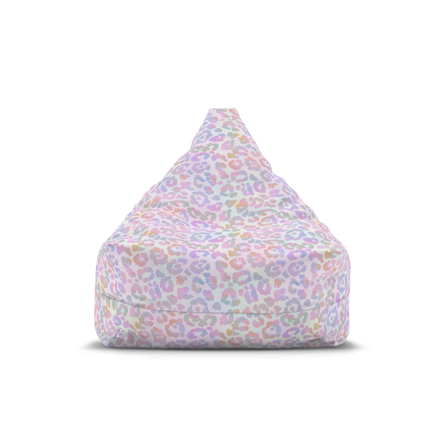 Leopard Print Bean Bag Chair Cover - Exotic High-Quality Polyester Slipcover with Secure Zip