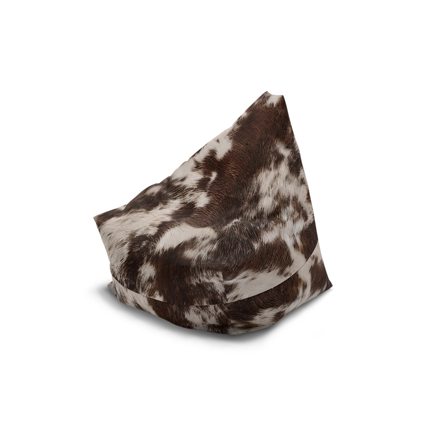 Cowhide Bean Bag Chair Cover - Durable Polyester, Locking Zipper, 2 Sizes