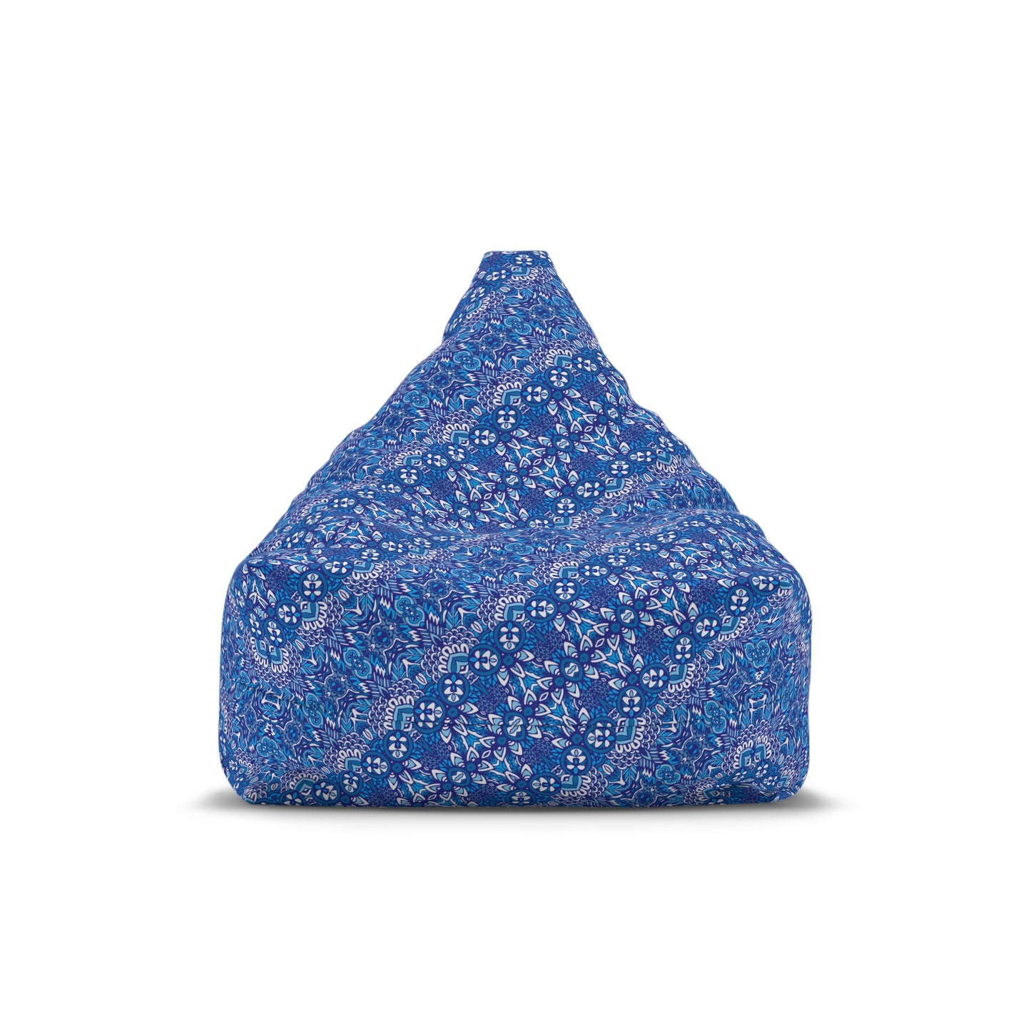 Mandala Bean Bag Chair Cover - Premium Polyester, Secure Zipper, 2 Sizes, Bohemian Design