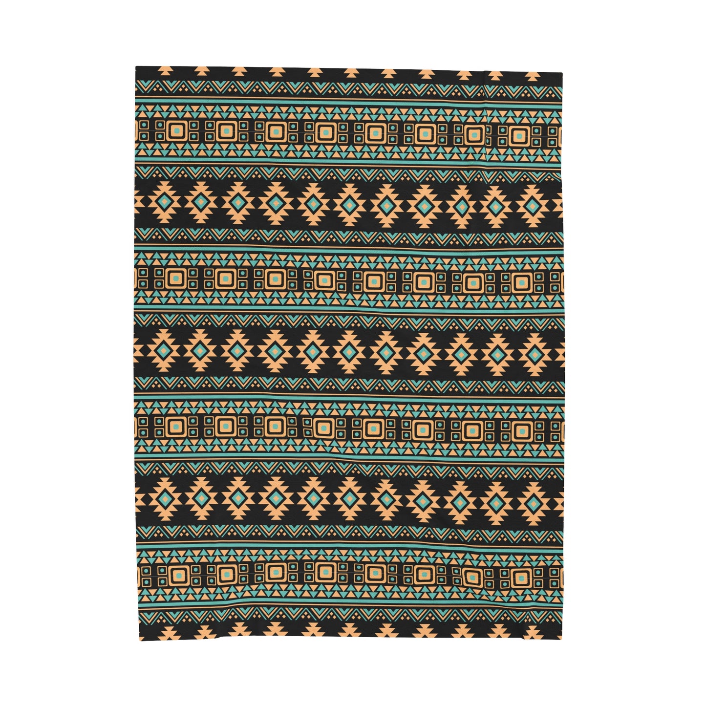 Aztec Velveteen Plush Blanket | Soft, Luxurious, Cultural, and Comforting | Available in Multiple Sizes