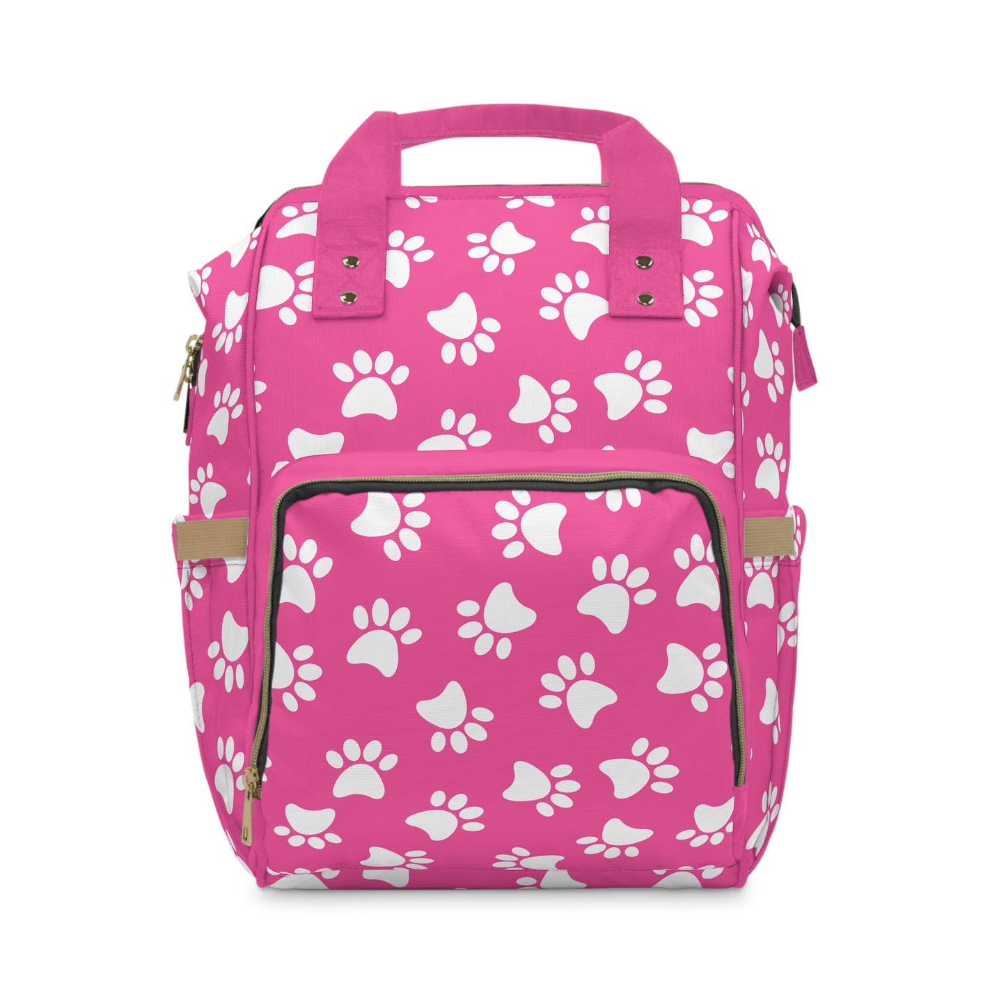 Paw Print Diaper Backpack - Cute & Durable Nappy Bag, Spacious Organized Design for Pet-Owning Parents