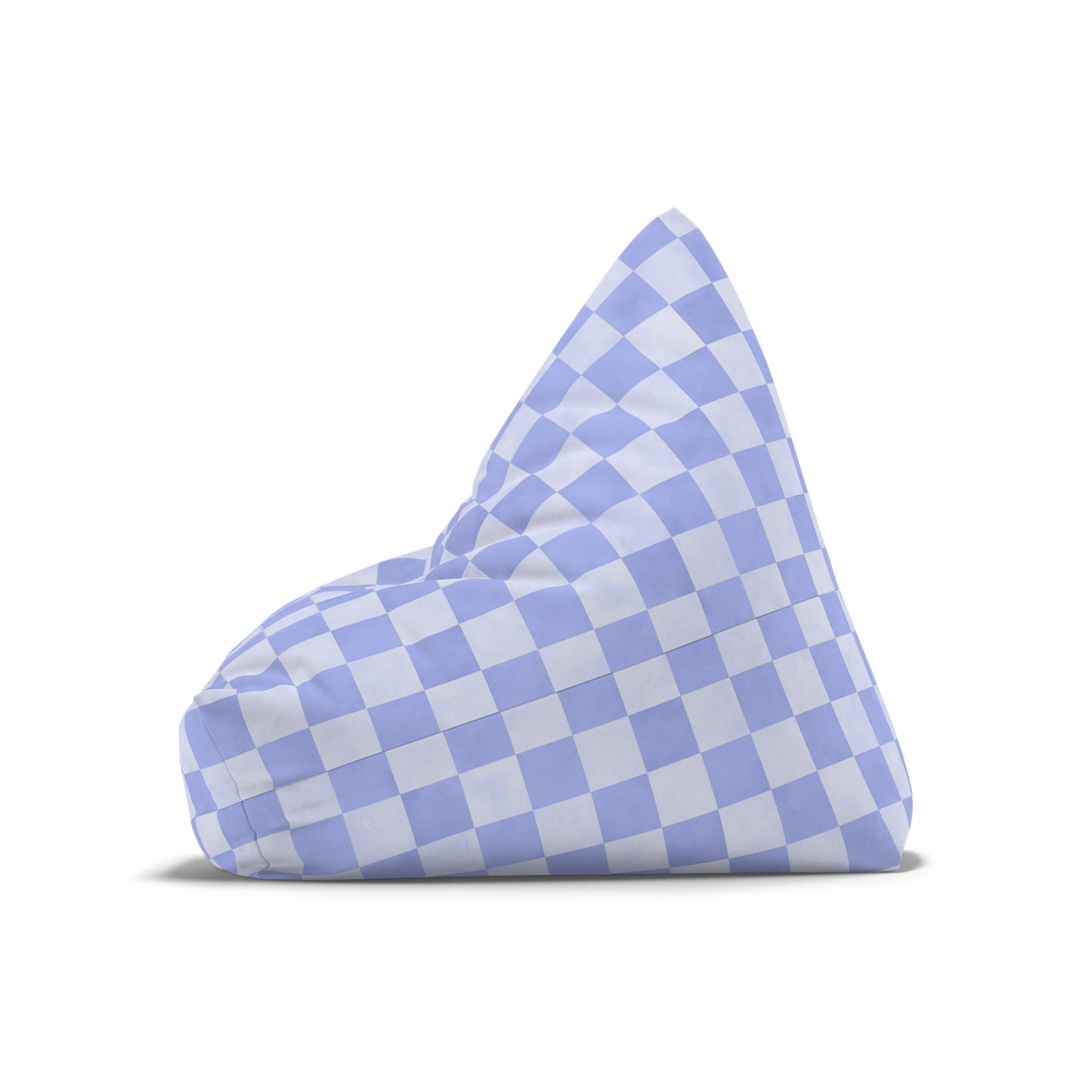 Pastel Checkers Bean Bag Chair Cover - Soft-Touch Polyester Slipcover with Secure Zip