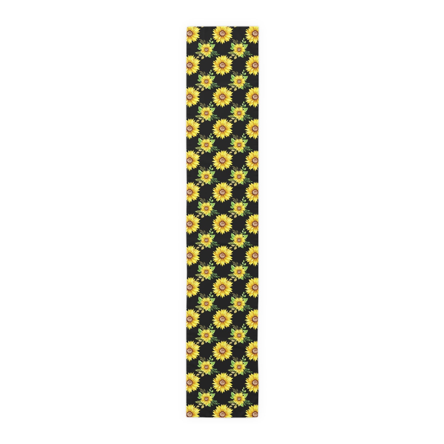 Sunflower Print Table Runner - Bright and Cheerful, Cotton Twill or Polyester - Perfect for Sunny Home Decor