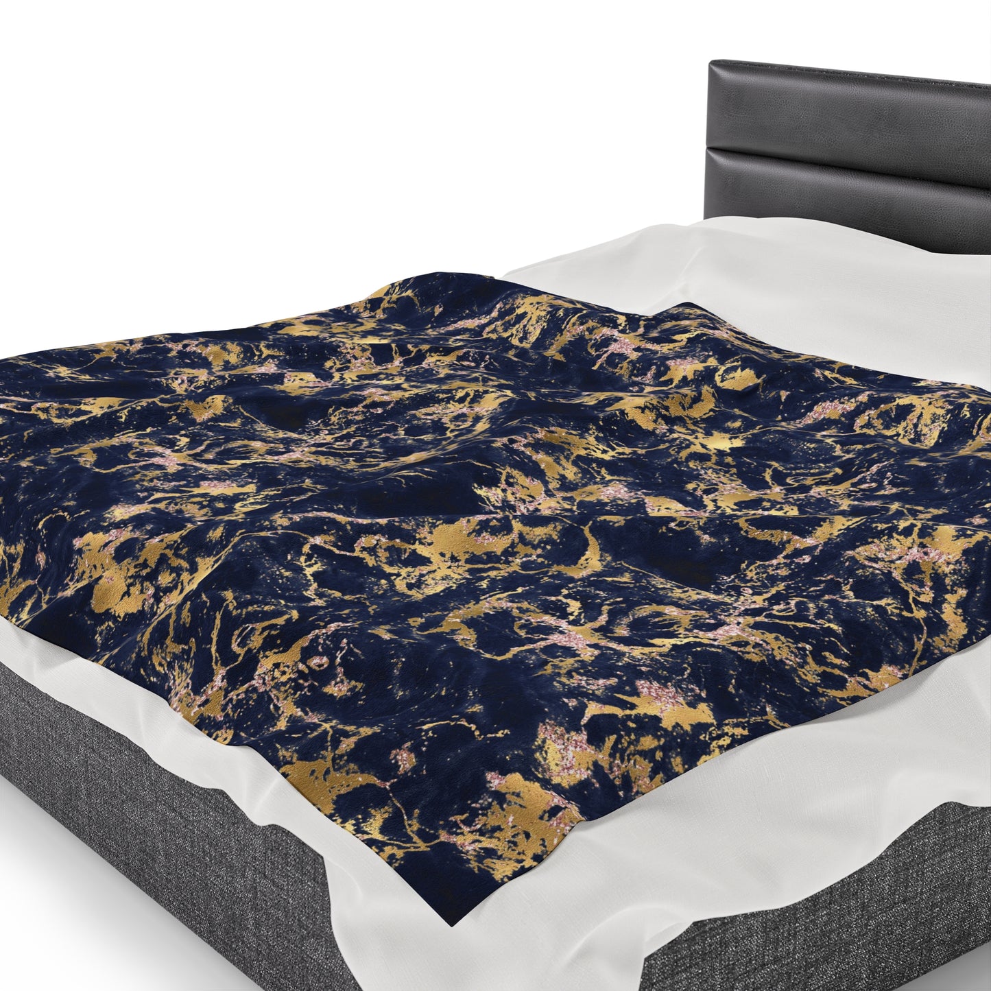 Marble Print Velveteen Plush Blanket | Soft, Elegant, Luxurious and Comforting | Available in Multiple Sizes