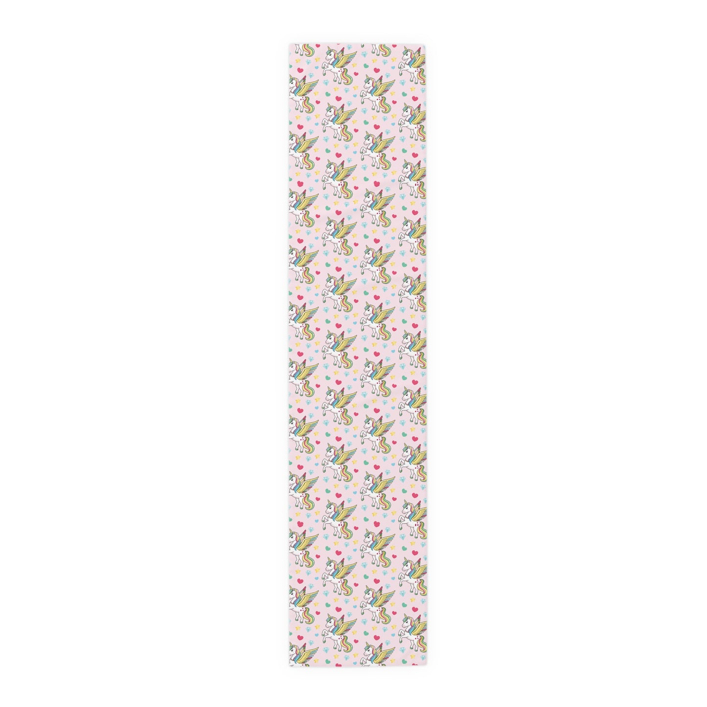 Unicorn Print Table Runner - Magical Elegance, Cotton Twill or Polyester - Perfect for Whimsical & Fantasy Home Decor