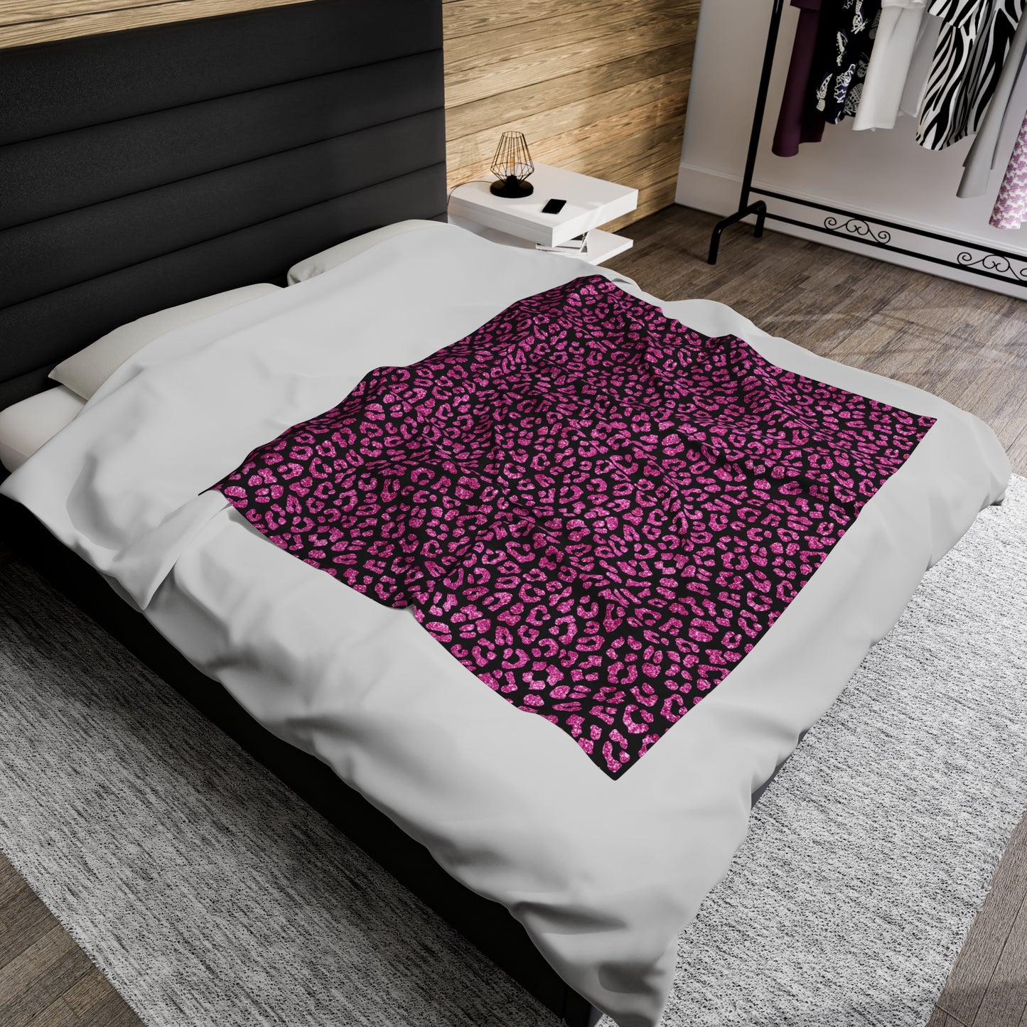 Leopard Velveteen Plush Blanket | Soft, Exotic, Luxurious and Comforting | Available in Multiple Sizes