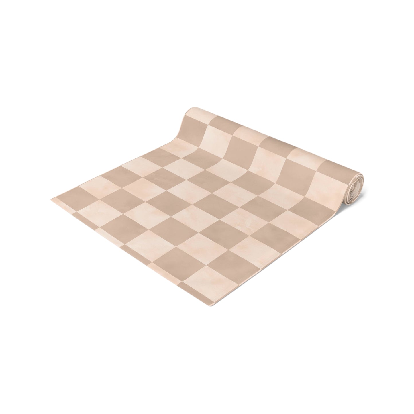Pastel Checkered Table Runner - Soothing Playfulness, Cotton Twill or Polyester - Perfect for Refreshing & Modern Home Decor