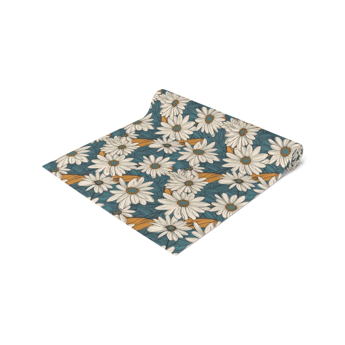 Daisy Print Table Runner - Fresh and Simple, Cotton Twill or Polyester - Perfect for Light & Airy Home Decor