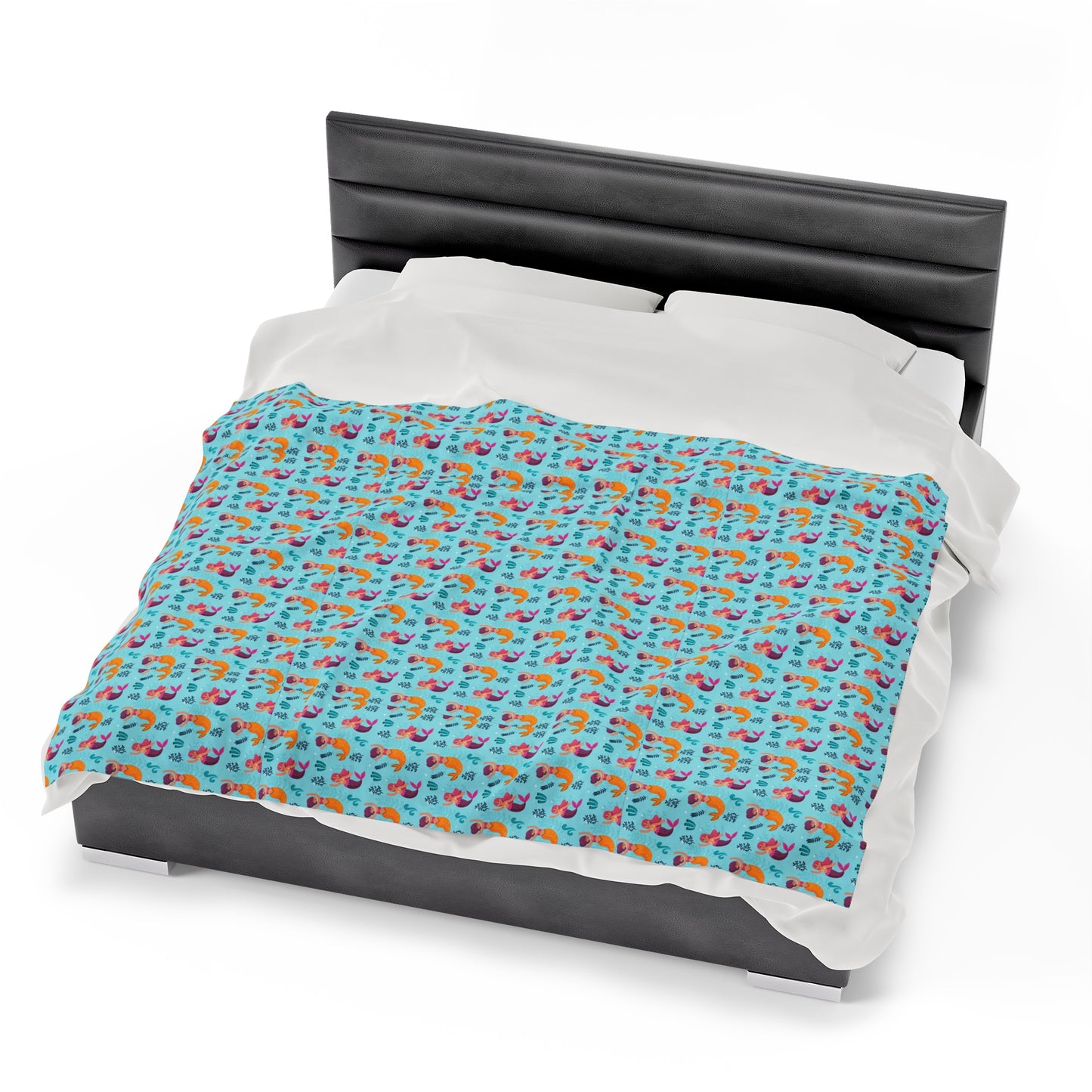 Mermaid Velveteen Plush Blanket | Soft, Mystical, Luxurious and Comforting | Available in Multiple Sizes