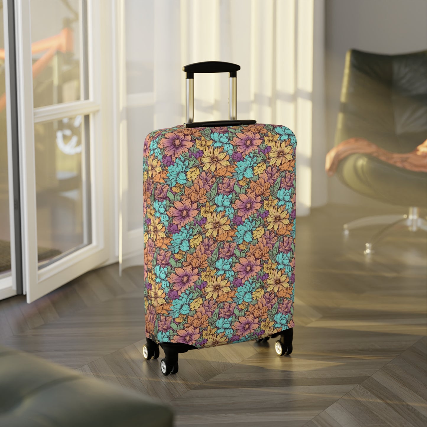 Boho Floral Luggage Cover - Trendy Travel Floral Suitcases Cover