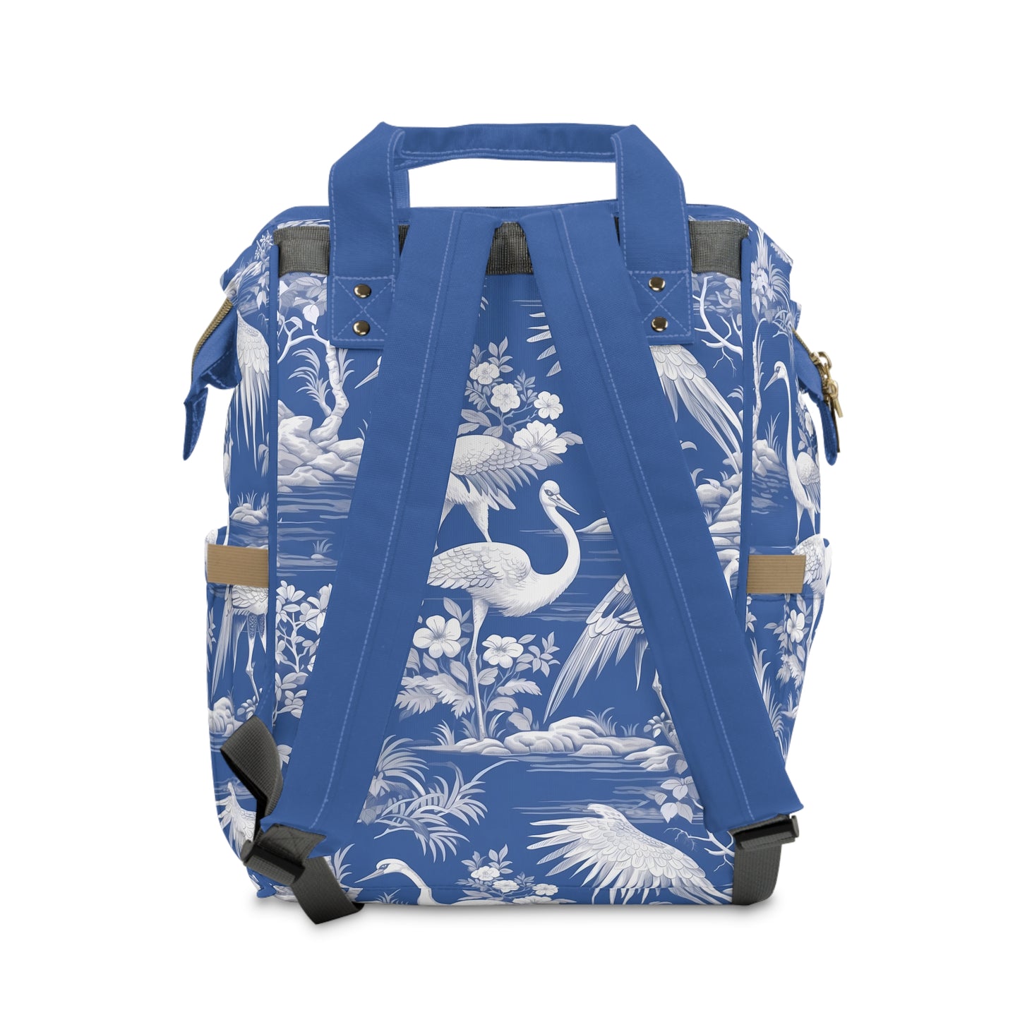Chinoiserie Diaper Backpack - Elegant & Practical Baby Bag with Traditional Asian Motifs, Perfect for Stylish Parents