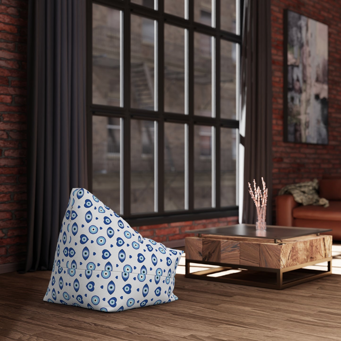 Evil Eye Design Bean Bag Chair Cover - Premium Quality and Unique Design