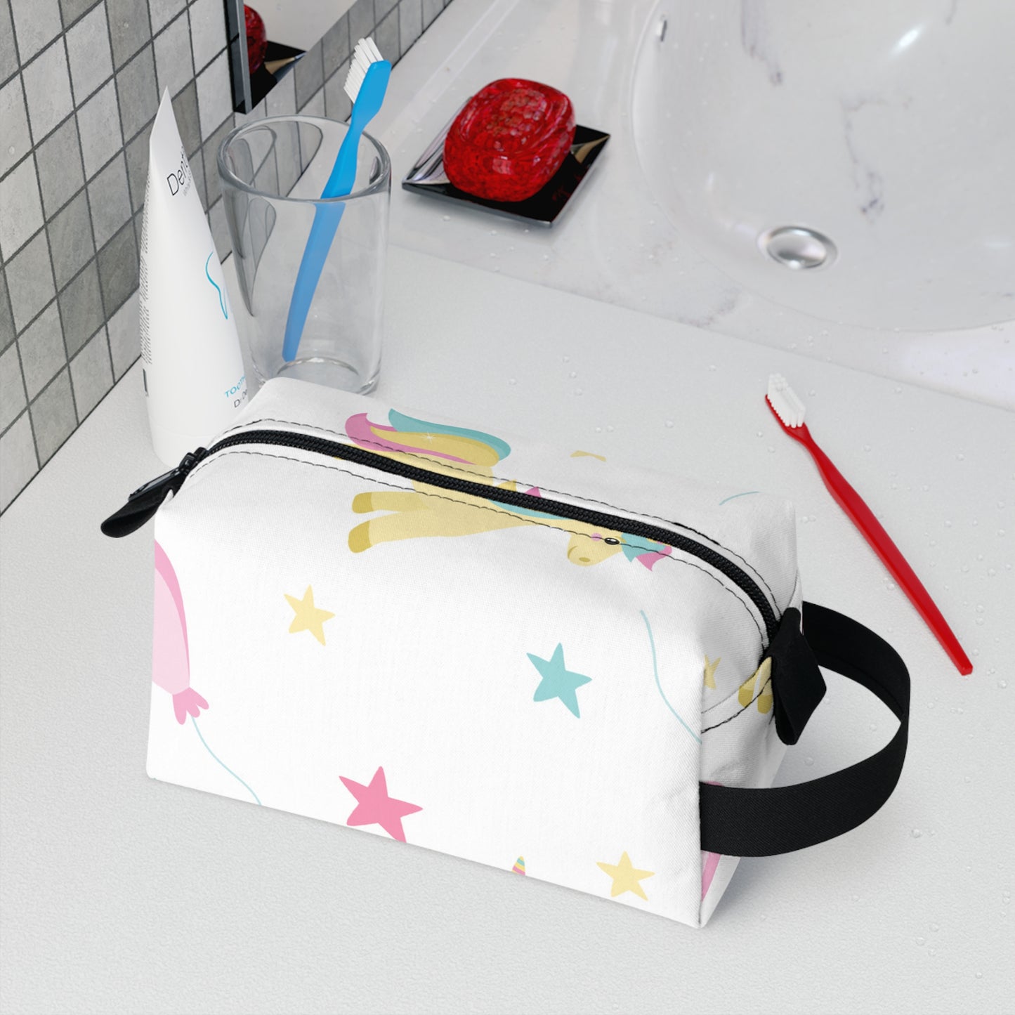 Magical Unicorn Toiletry Bag - Compact, Water-Resistant Cosmetic Organizer - Ideal for Campers & College Students