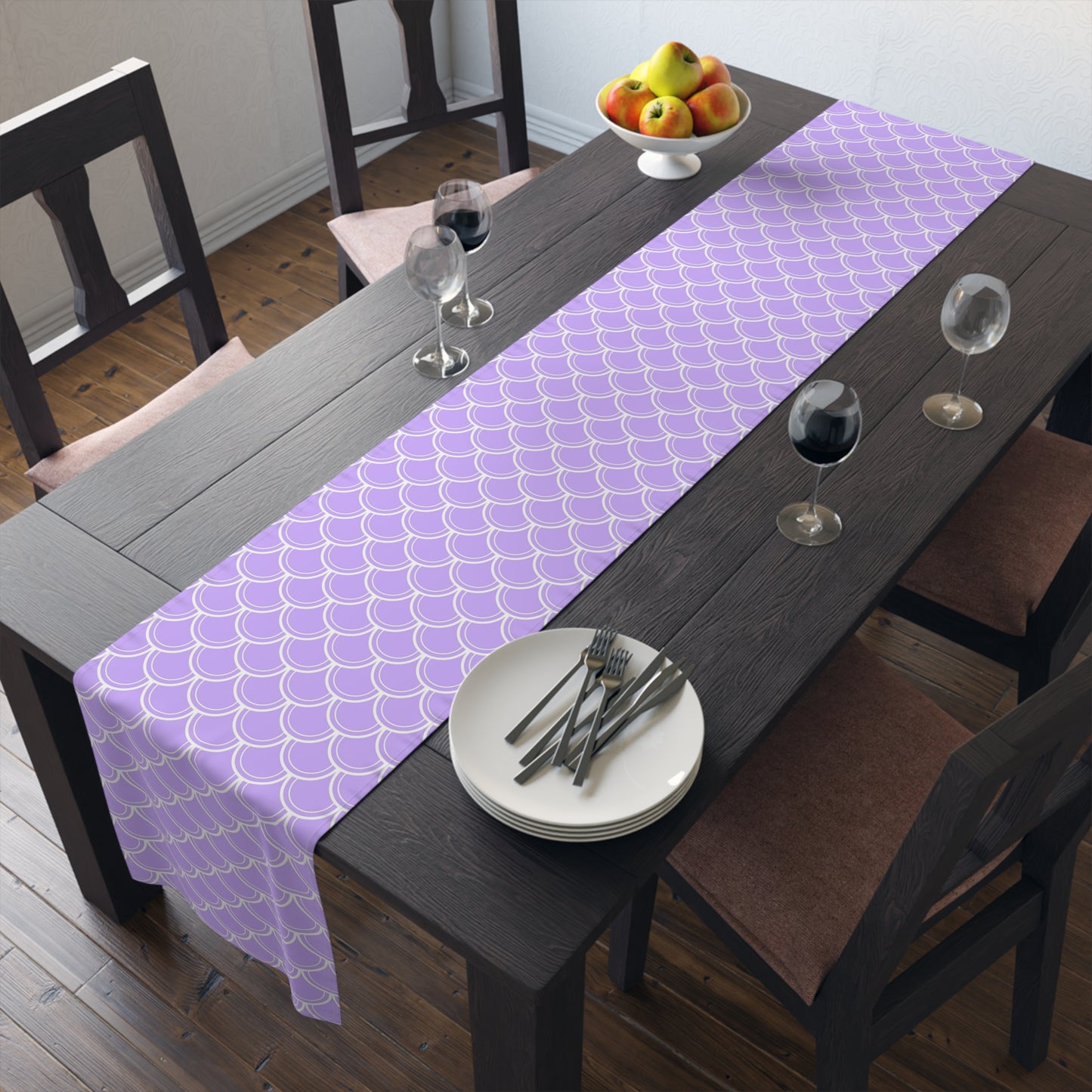 Mermaid Print Table Runner - Mystical Sea Charm, Cotton Twill or Polyester - Perfect for Enchanting Home Decor