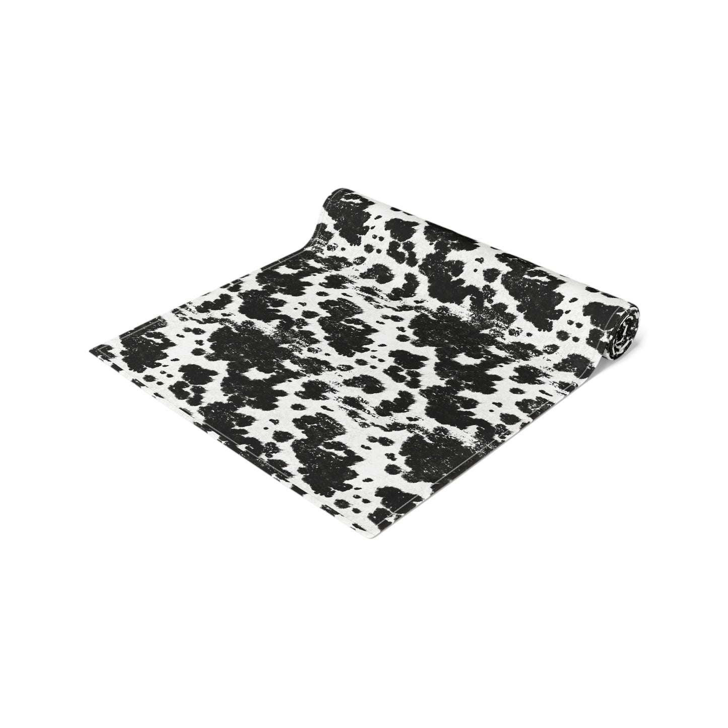 Cowhide Print Table Runner - Rustic Elegance, Cotton Twill or Polyester - Perfect for Western & Luxurious Home Decor