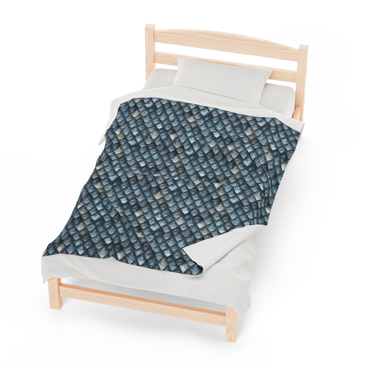 Dragon Scale Velveteen Plush Blanket | Soft, Mythical, Luxurious and Comforting | Available in Multiple Sizes