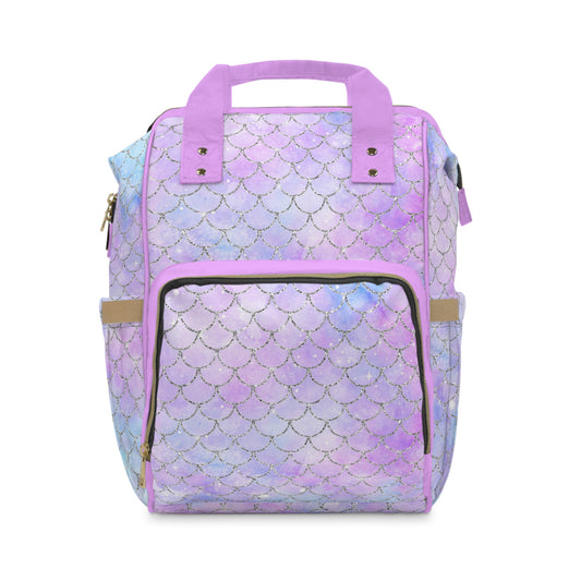Mermaid Diaper Backpack - Magical & Multifunctional Nappy Bag with Ocean-Inspired Mermaid Patterns