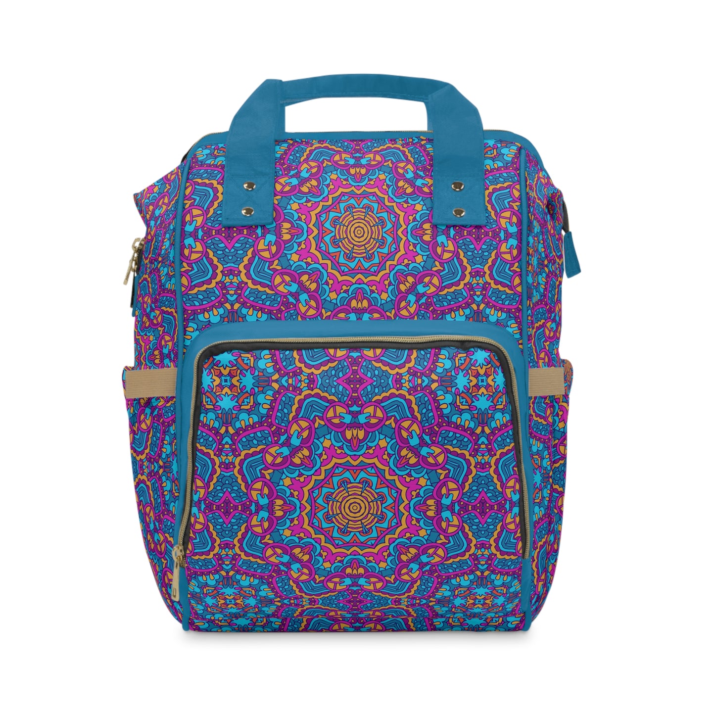 Mandala Diaper Backpack - Artistic & Multifunctional Baby Bag with Mandala Patterns, Ideal for Stylish Parents
