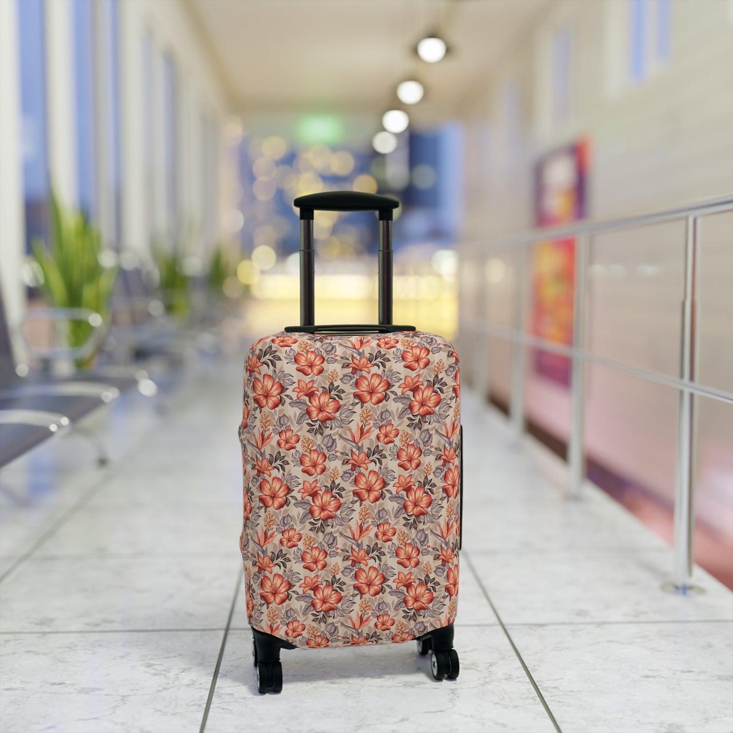 Boho Floral Luggage Cover - Trendy Travel Floral Suitcases Cover