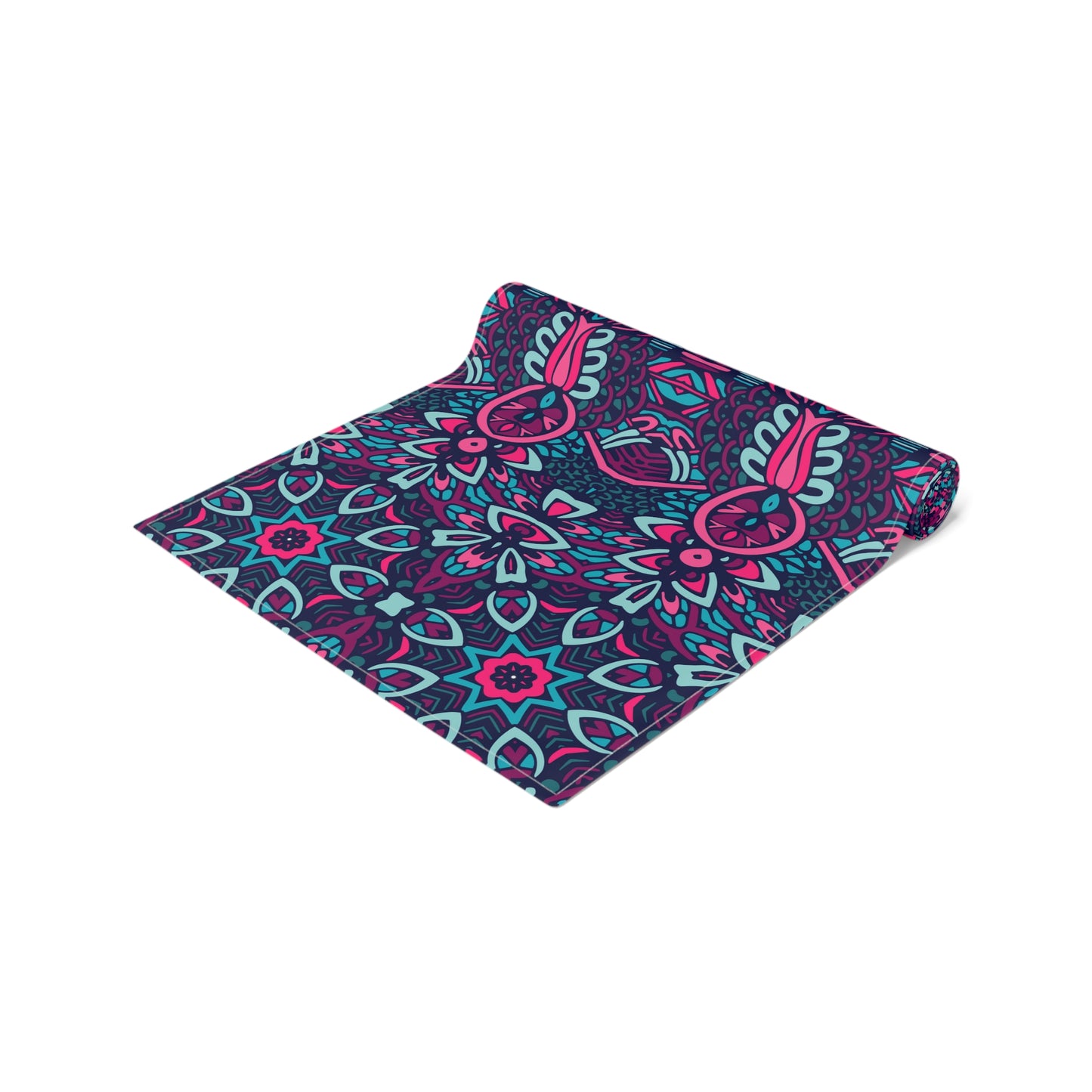 Mandala Print Table Runner - Intricate Patterns, Cotton Twill or Polyester - Ideal for Decorative Home Accents
