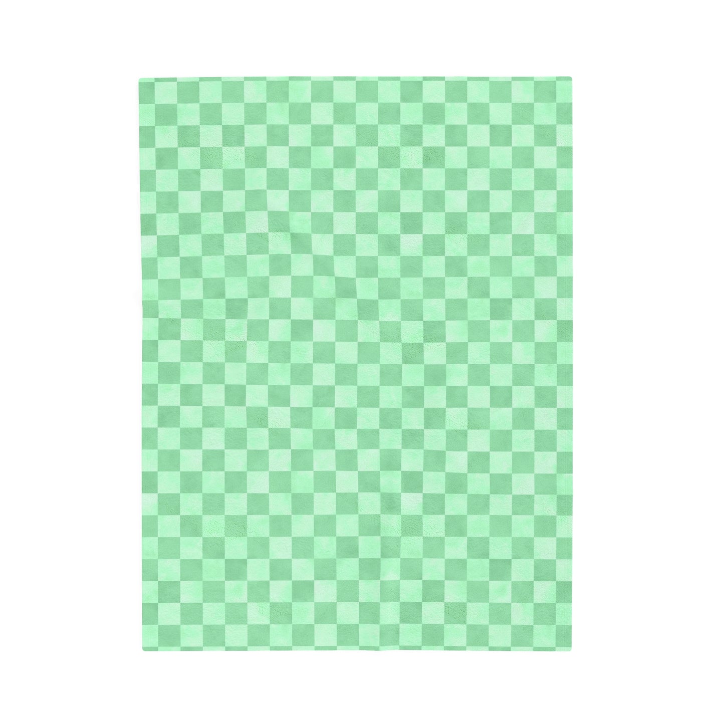 Pastel Checkers Velveteen Plush Blanket | Soft, Trendy, Luxurious and Comforting | Available in Multiple Sizes