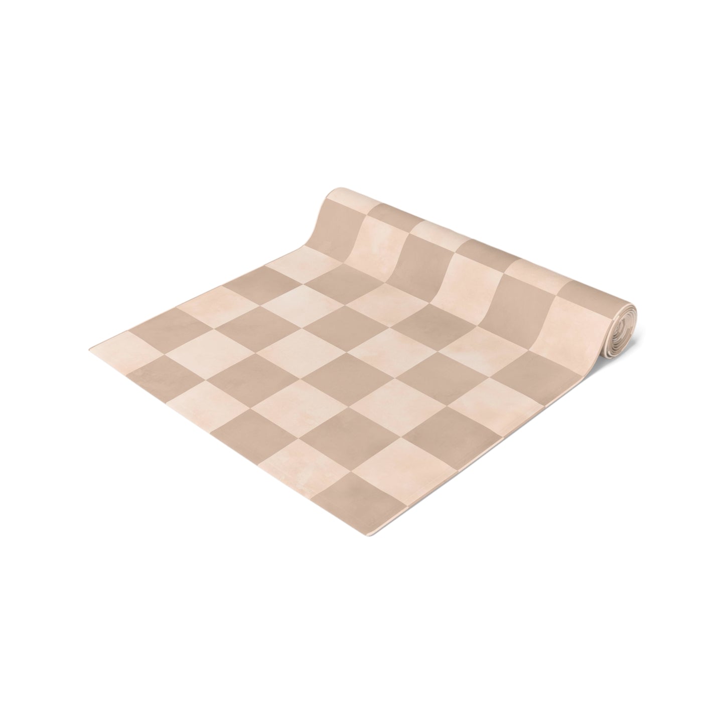 Pastel Checkered Table Runner - Soothing Playfulness, Cotton Twill or Polyester - Perfect for Refreshing & Modern Home Decor