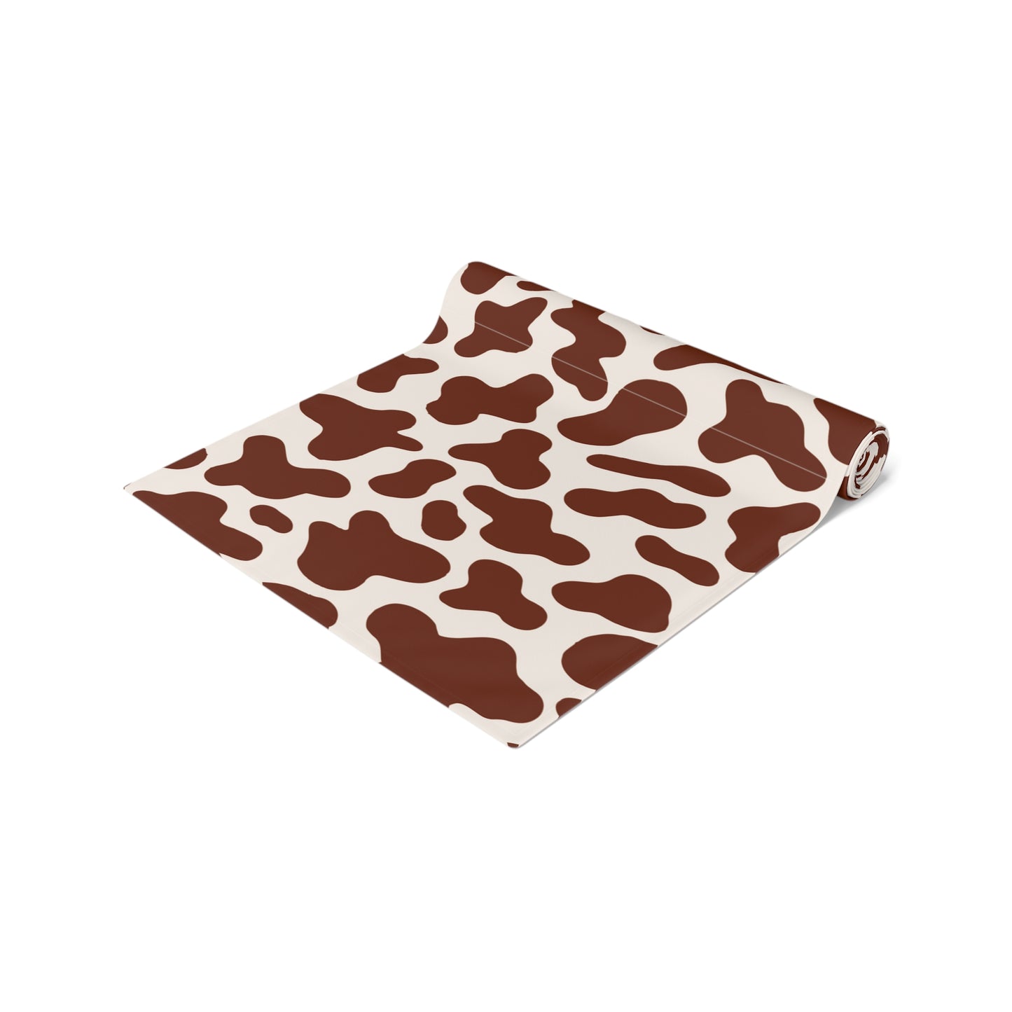 Cow Print Table Runner - Chic Farmhouse Style, Available in Cotton Twill or Polyester - Elevate Your Home Decor