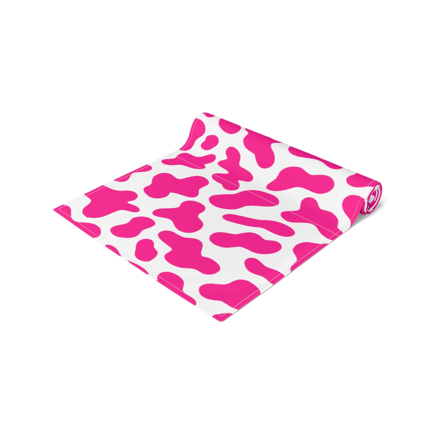 Cow Print Table Runner - Chic Farmhouse Style, Available in Cotton Twill or Polyester - Elevate Your Home Decor
