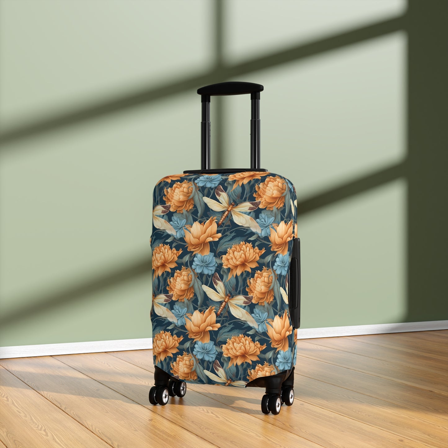 Dragonfly Luggage Cover - Insect Print Suitcase Protector