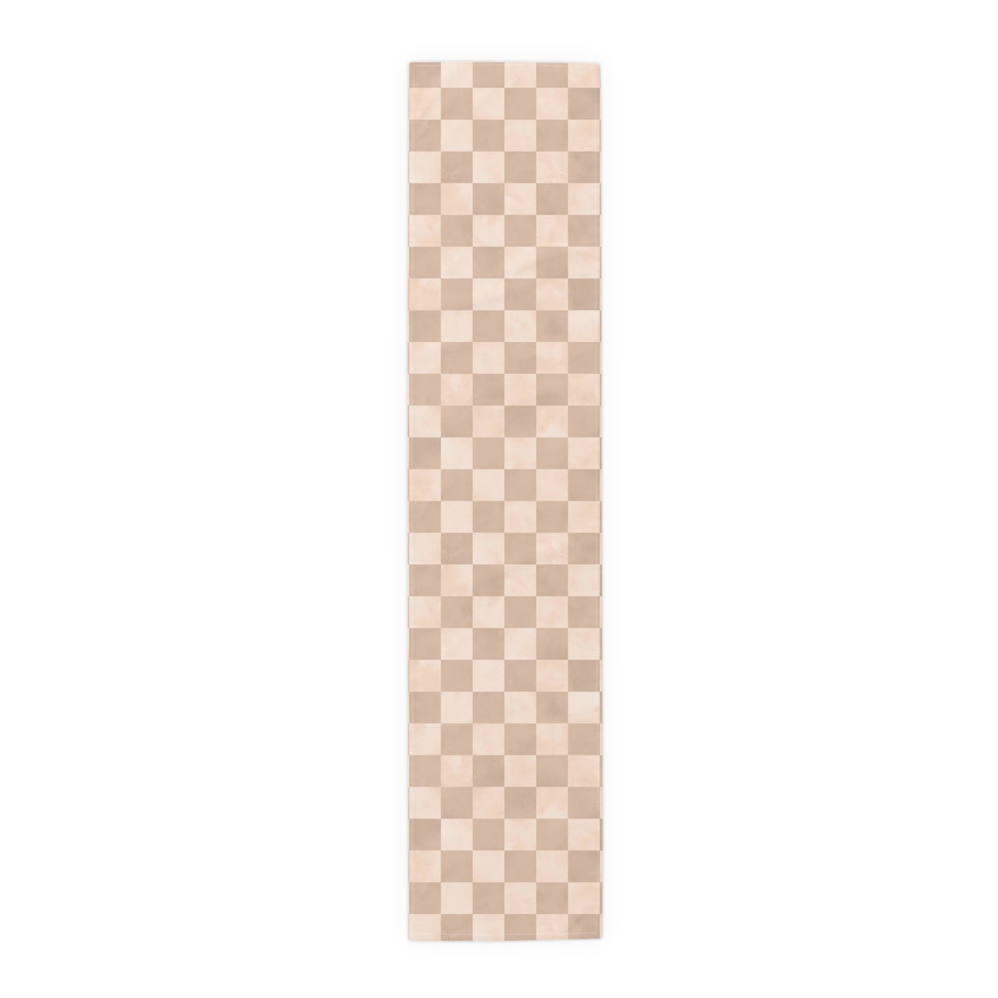 Pastel Checkered Table Runner - Soothing Playfulness, Cotton Twill or Polyester - Perfect for Refreshing & Modern Home Decor