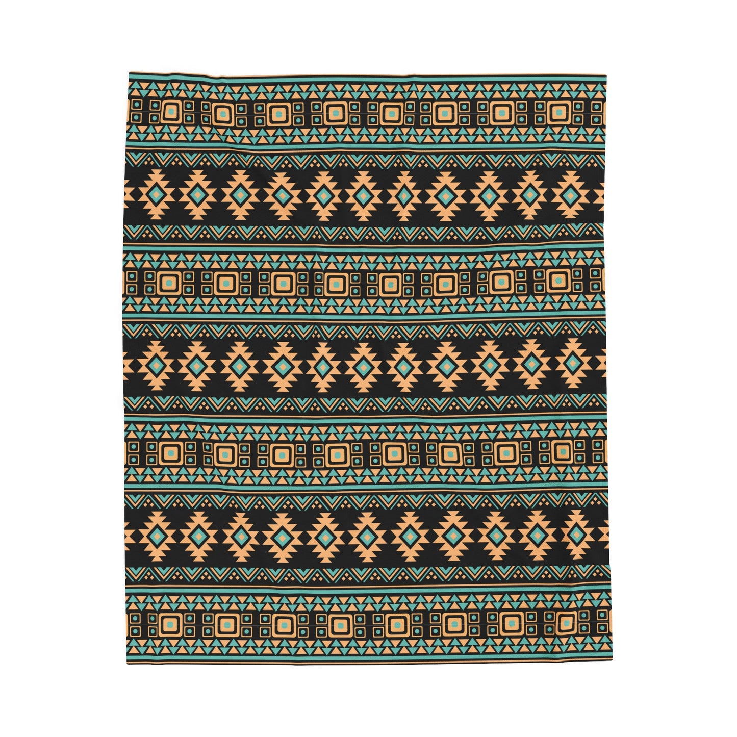 Aztec Velveteen Plush Blanket | Soft, Luxurious, Cultural, and Comforting | Available in Multiple Sizes