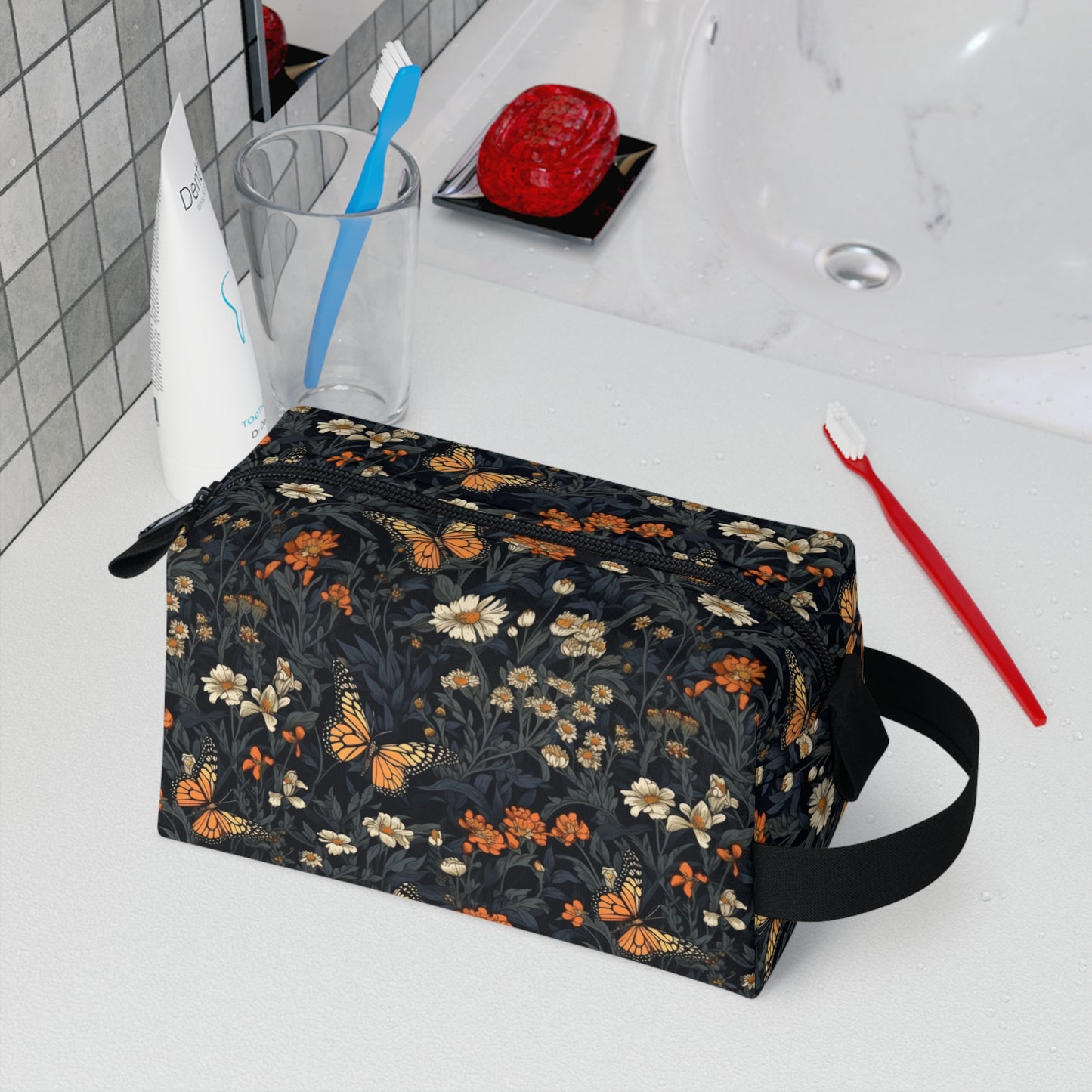 Butterfly Toiletry Bag | Durable & Water-Resistant Makeup Organizer | Perfect for Travel, Camping, College Dorms