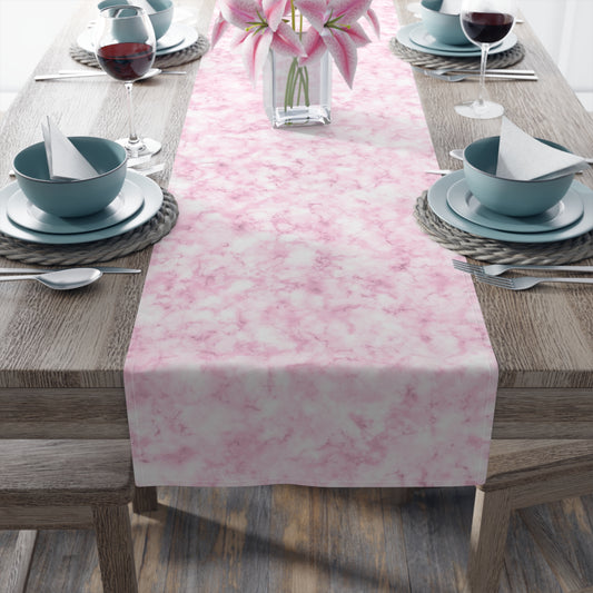 Marble Print Table Runner - Luxurious Elegance, Cotton Twill or Polyester - Perfect for Modern Home Decor