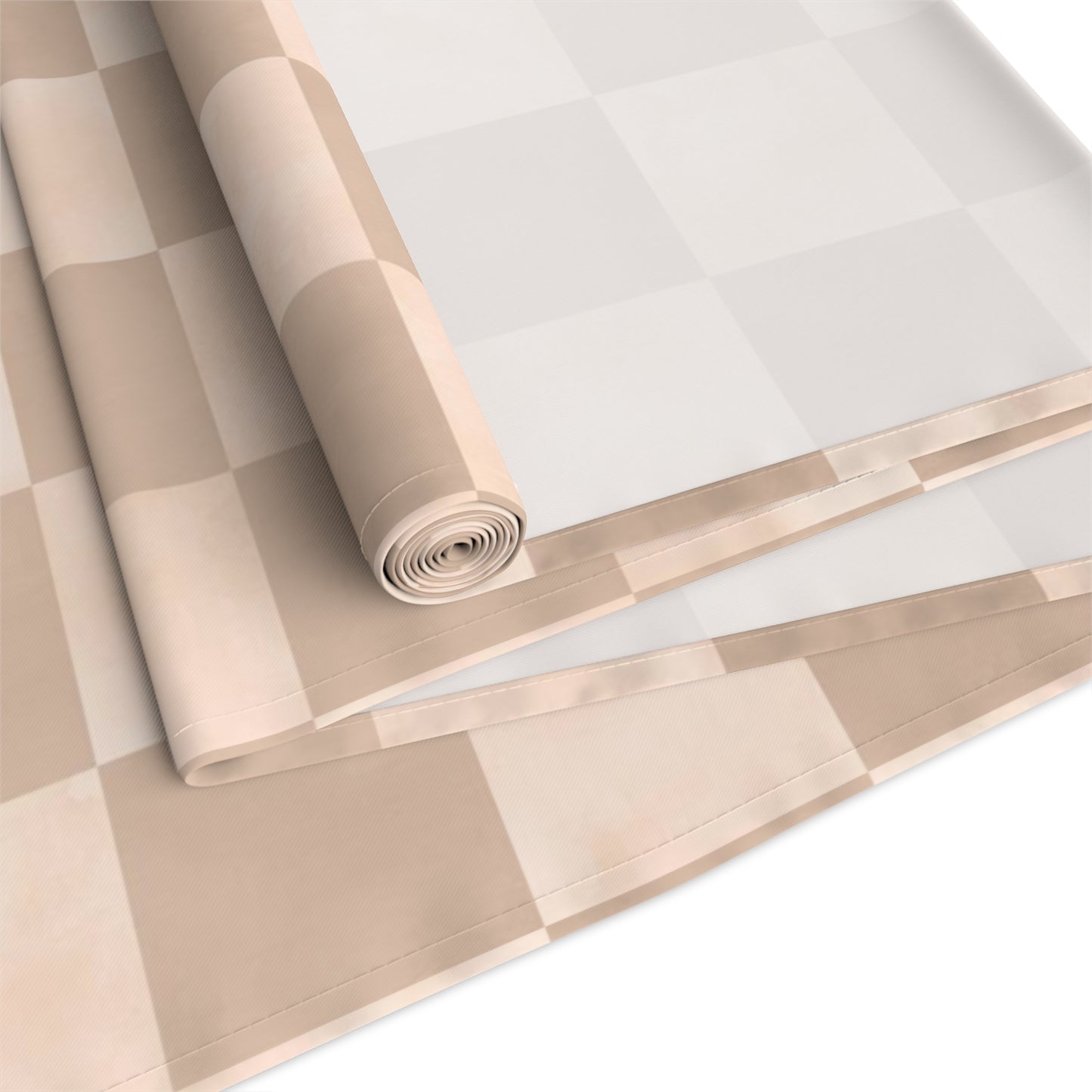 Pastel Checkered Table Runner - Soothing Playfulness, Cotton Twill or Polyester - Perfect for Refreshing & Modern Home Decor