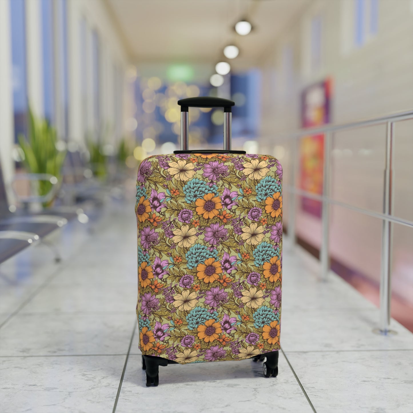 Boho Floral Luggage Cover - Trendy Travel Floral Suitcases Cover