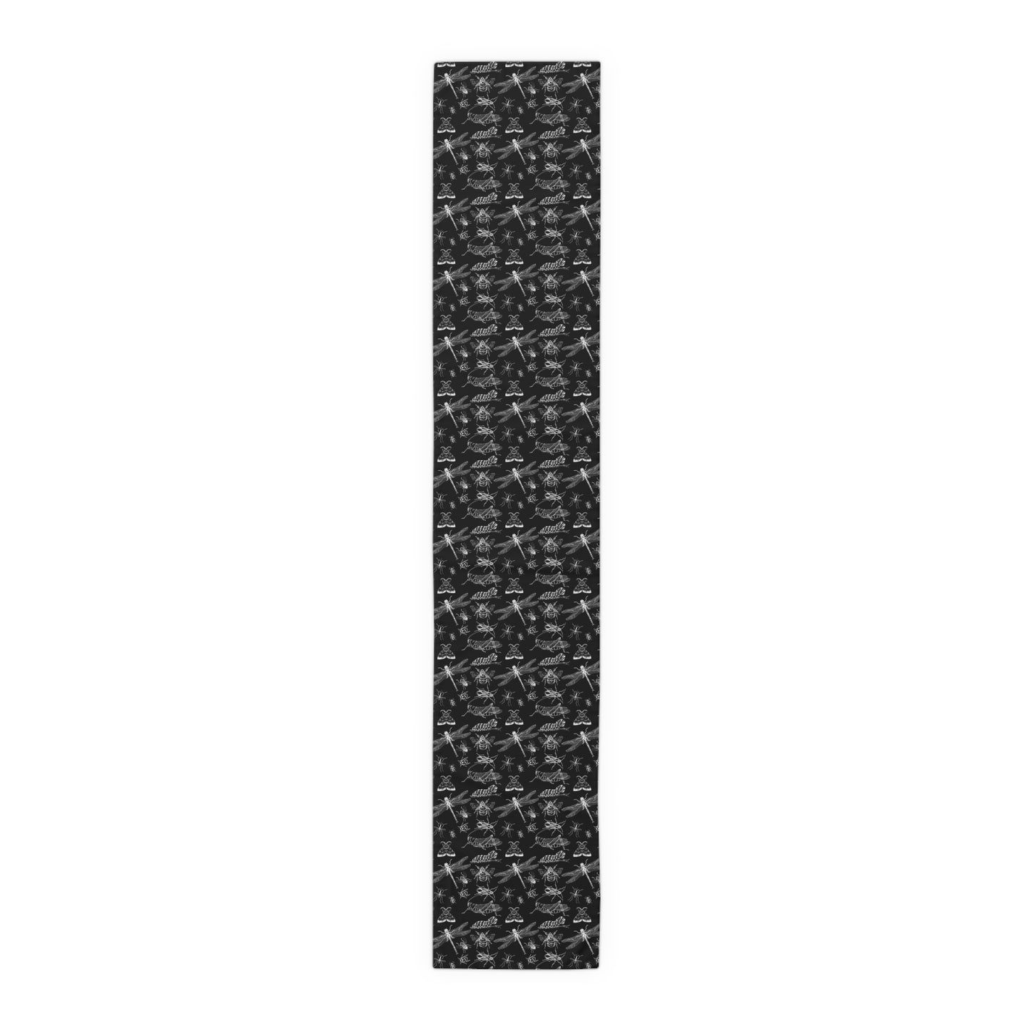 Insect Print Table Runner - Detailed Elegance, Cotton Twill or Polyester - Perfect for Nature Enthusiasts & Scientific Decor
