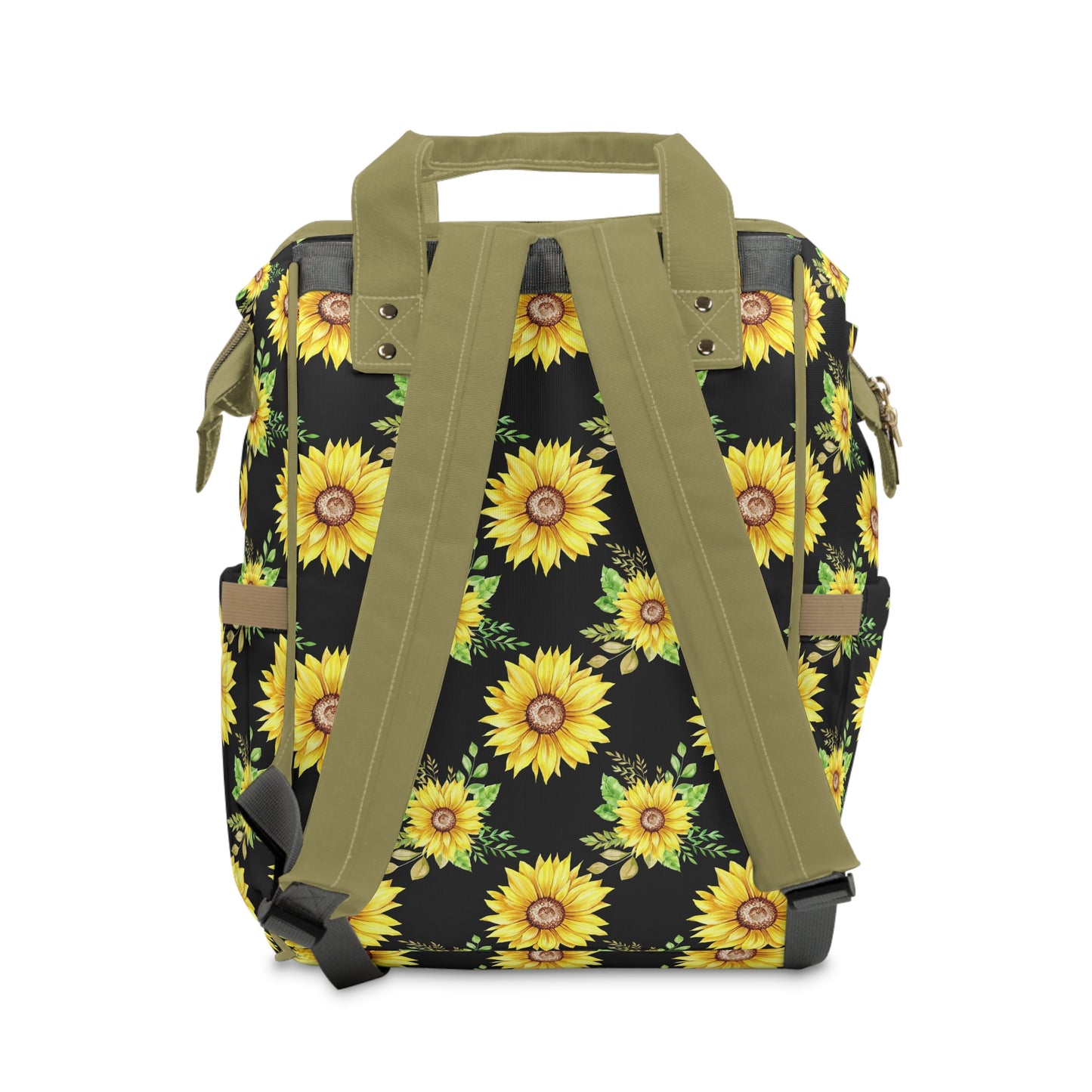 Sunflower Diaper Backpack - Bright & Multifunctional Baby Bag with Sunflower Design, Perfect for Nature-Loving Parents