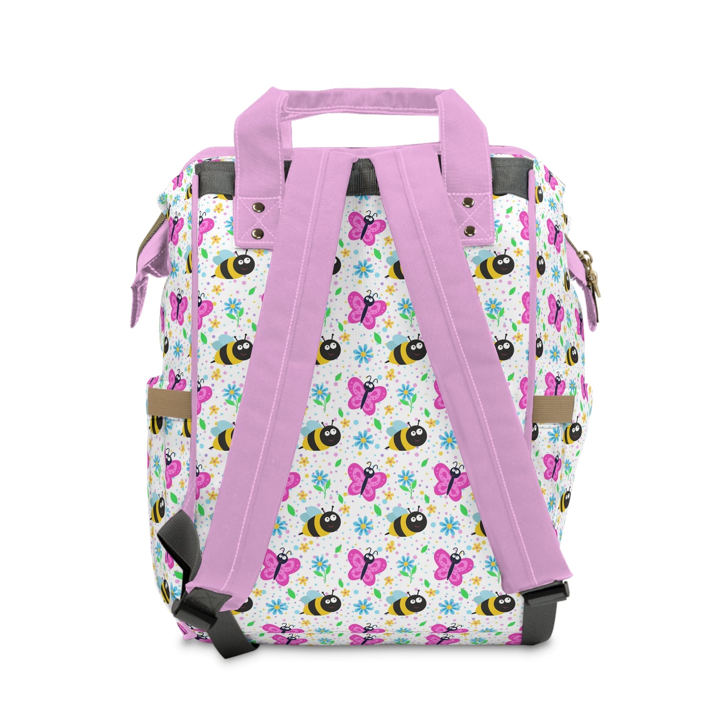 Honey Bee Diaper Backpack - Eco-Friendly & Stylish Baby Bag with Buzzing Bee Motifs, Perfect for Nature-Loving Parents