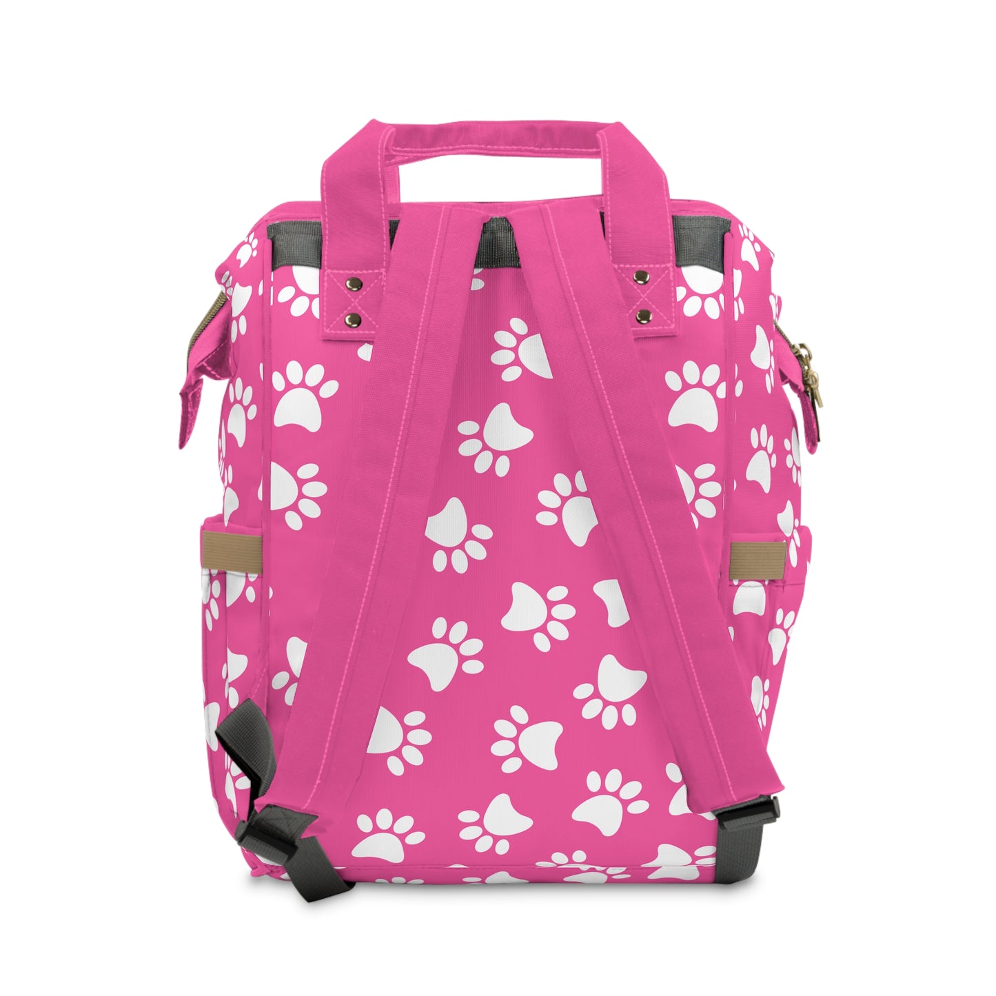 Paw Print Diaper Backpack - Cute & Durable Nappy Bag, Spacious Organized Design for Pet-Owning Parents